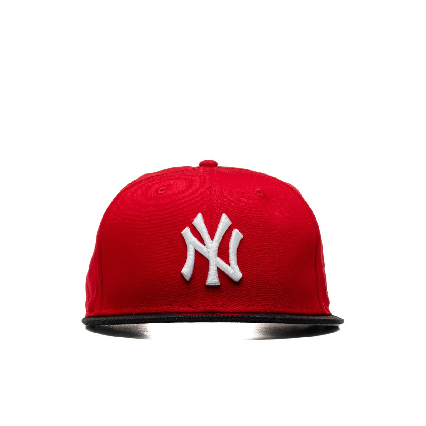 New Era MLB Cotton Block NY Yankees Cap Scarlet/Black-White - 10879530