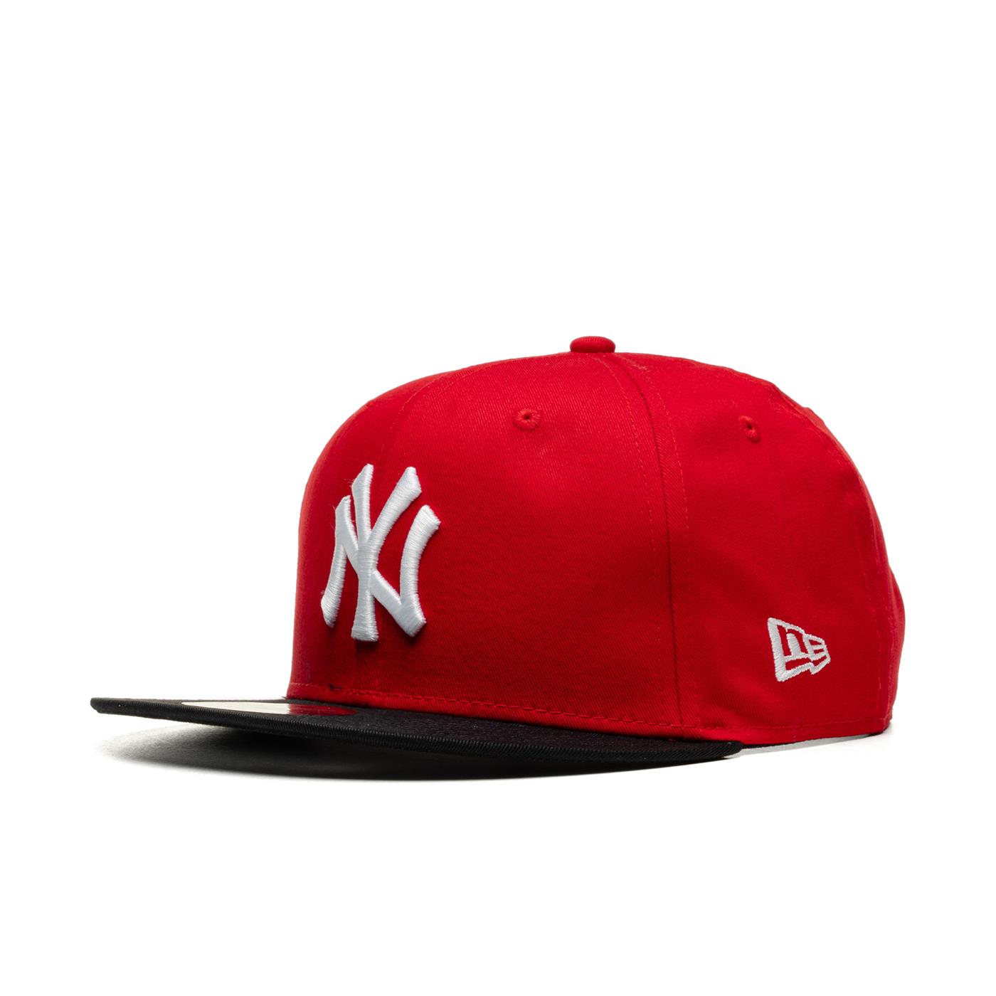 New Era MLB Cotton Block NY Yankees Cap Scarlet/Black-White - 10879530