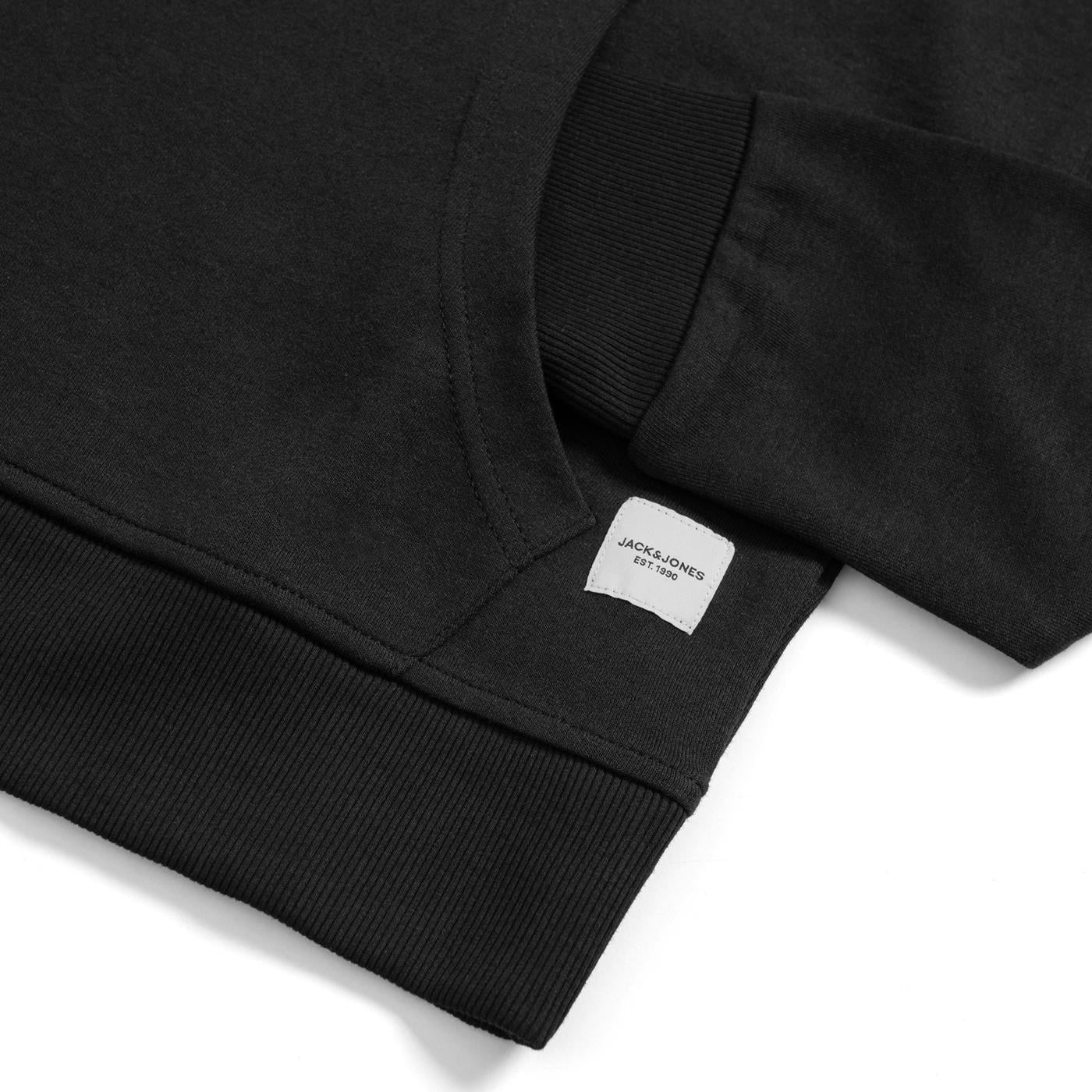 Jack & Jones Basic Sweat Hood Black  - 12182537B