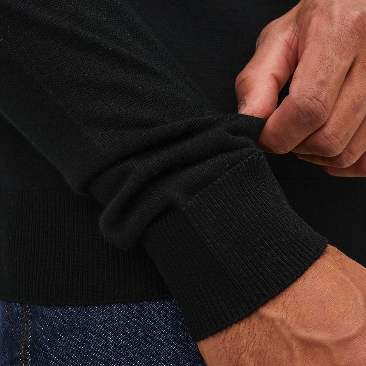 Jack & Jones Merino Knit Roll Neck Black - 12216829B