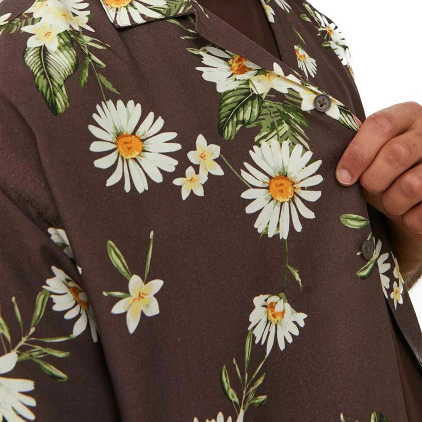 Jack & Jones Luke Flores Resort Shirt SS Chestnut  - 12227625C