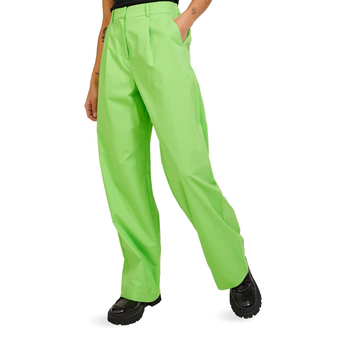 JJXX Vigga Rlx Wide HW Pant Lime Punch - 12228692LP