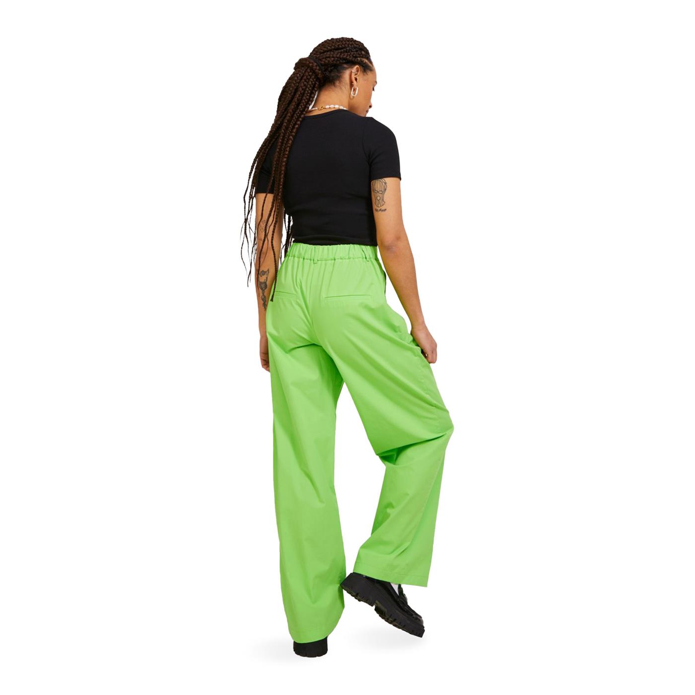 JJXX Vigga Rlx Wide HW Pant Lime Punch - 12228692LP
