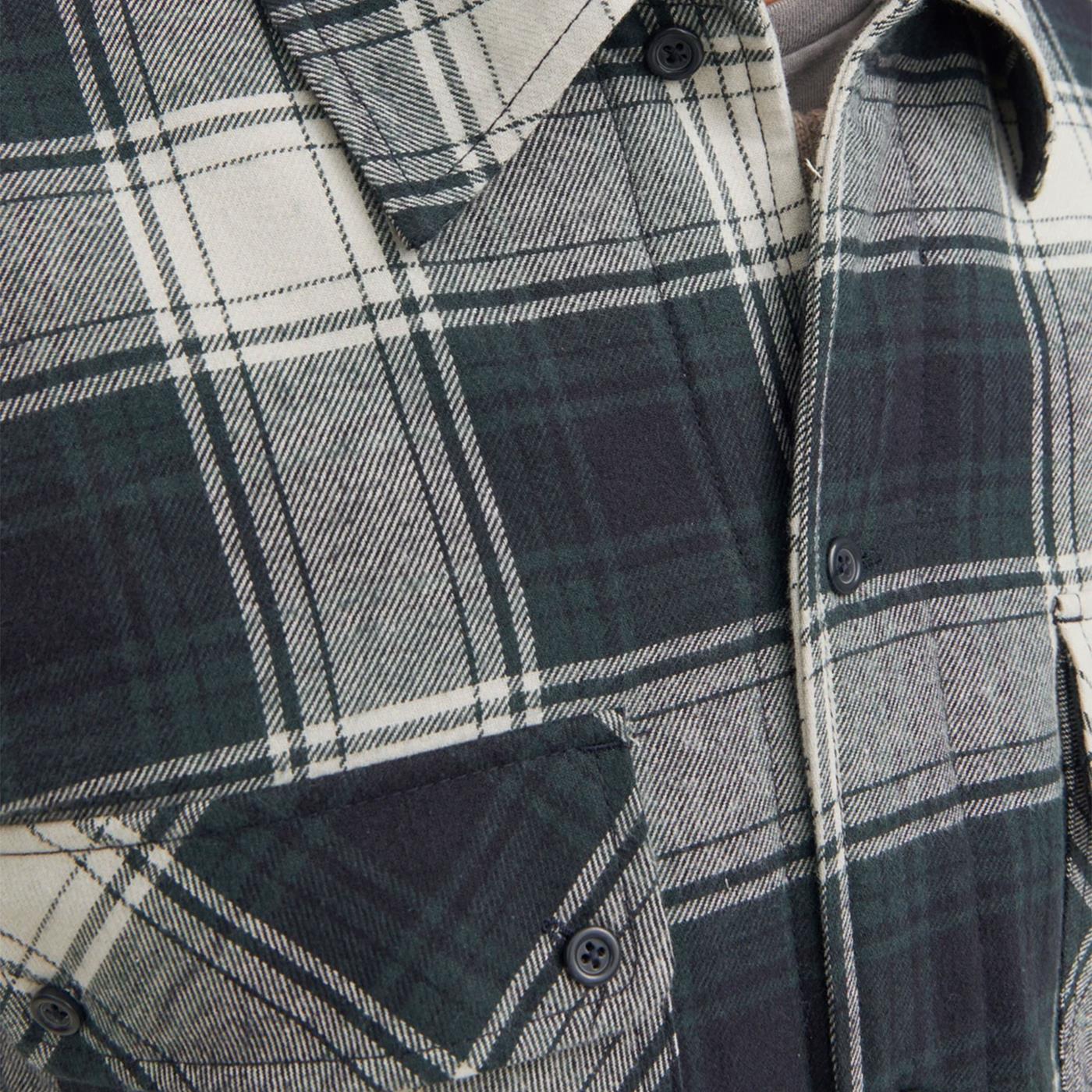 Jack & Jones Silver Check Quilted Overshirt LS Dark Navy - 12239328DN