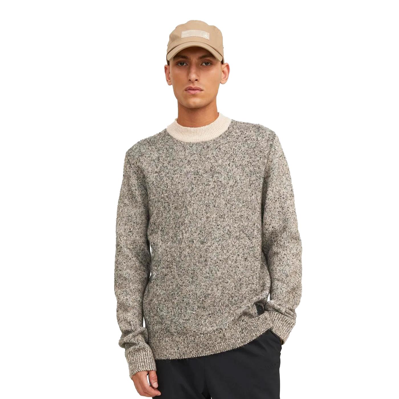 Jack & Jones Space Knit Mock Neck Peyote - 12239460P