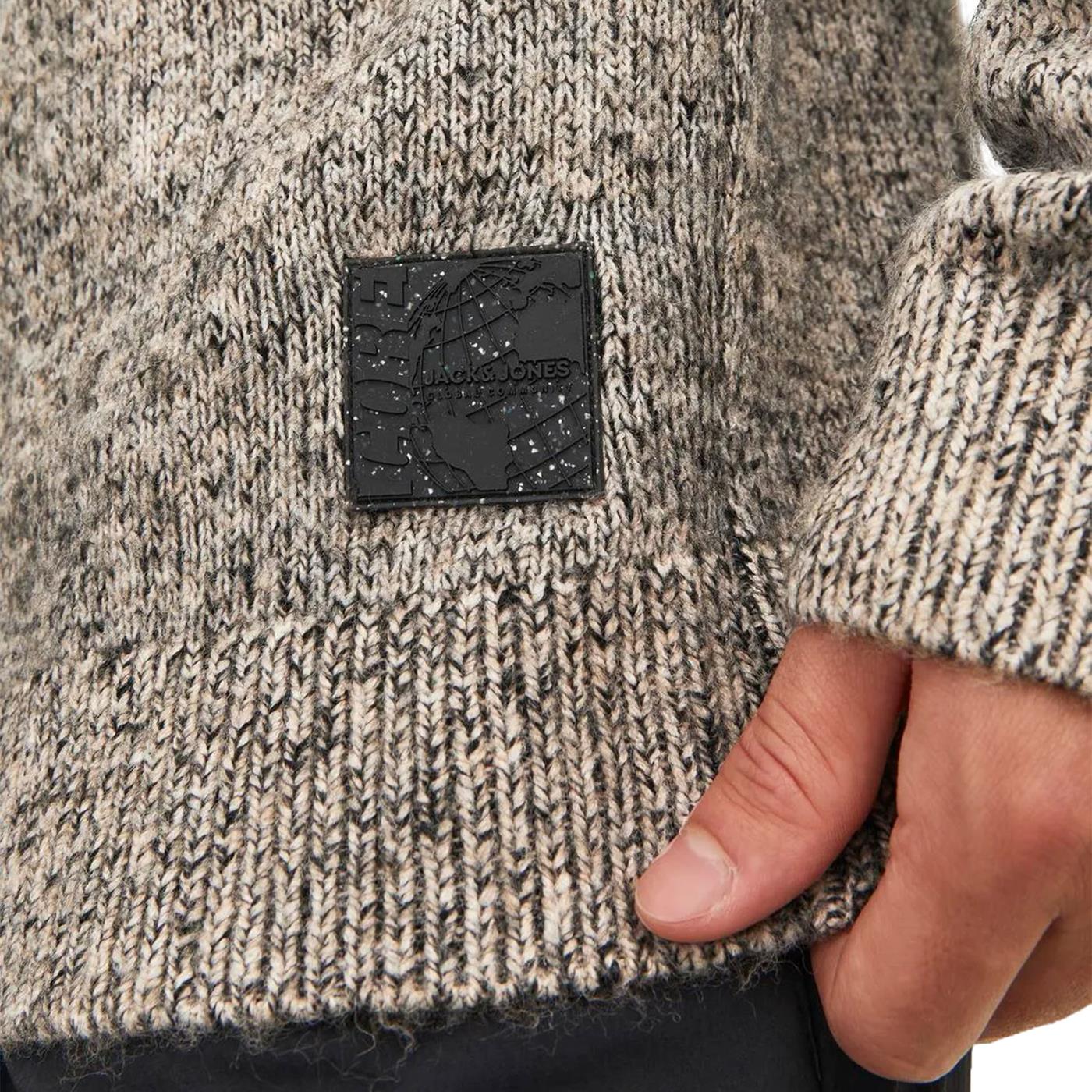 Jack & Jones Space Knit Mock Neck Peyote - 12239460P