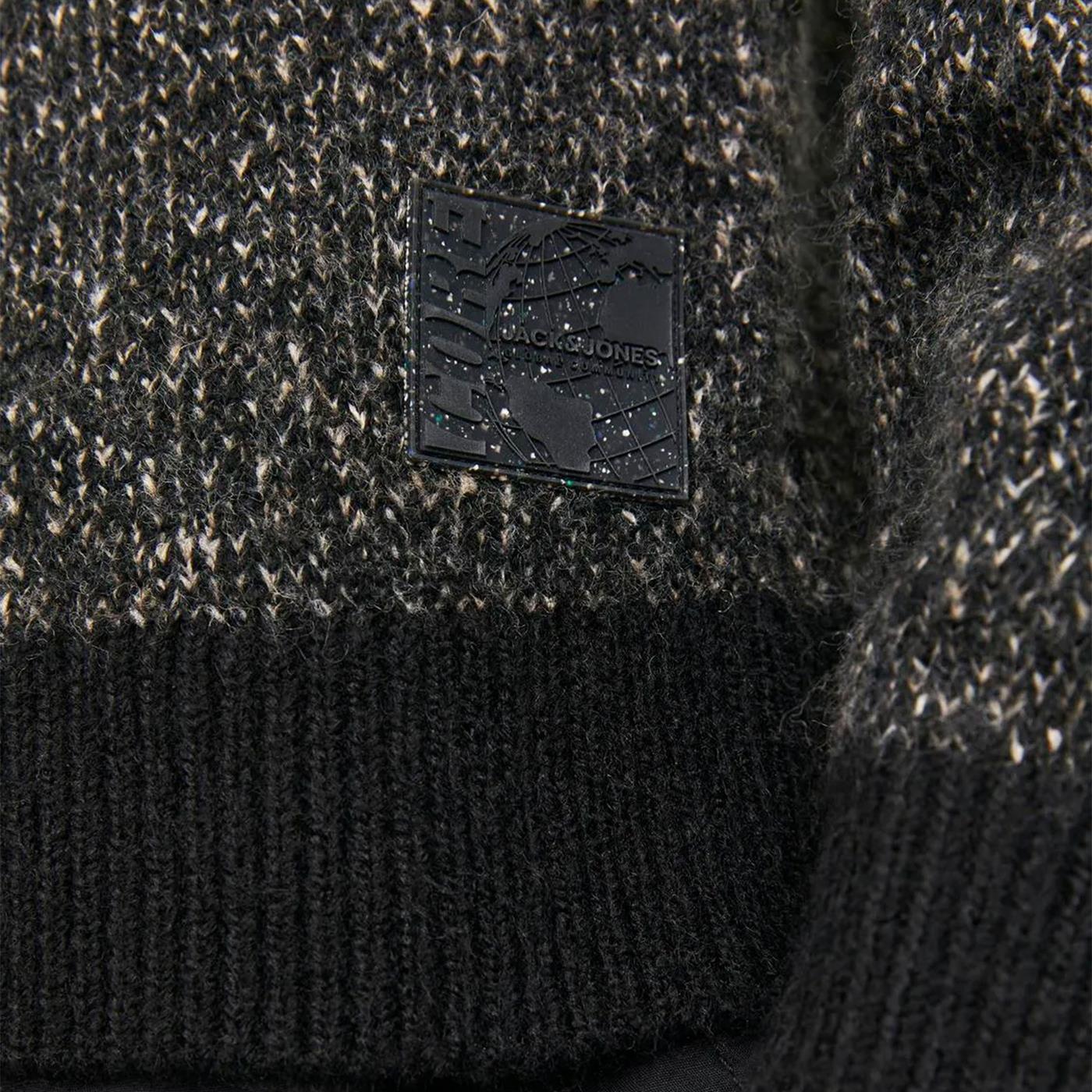 Jack & Jones Space Knit Mock Neck Slate Black  - 12239460SB