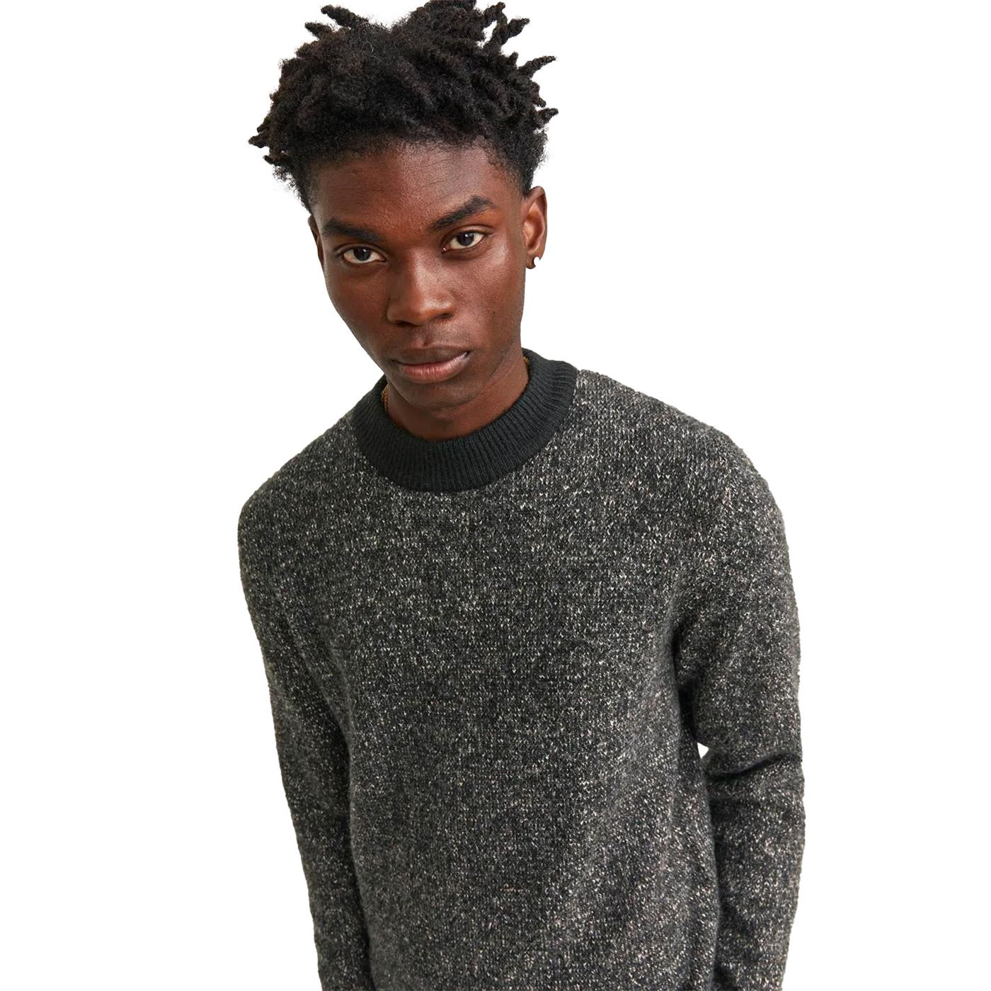 Jack & Jones Space Knit Mock Neck Slate Black  - 12239460SB