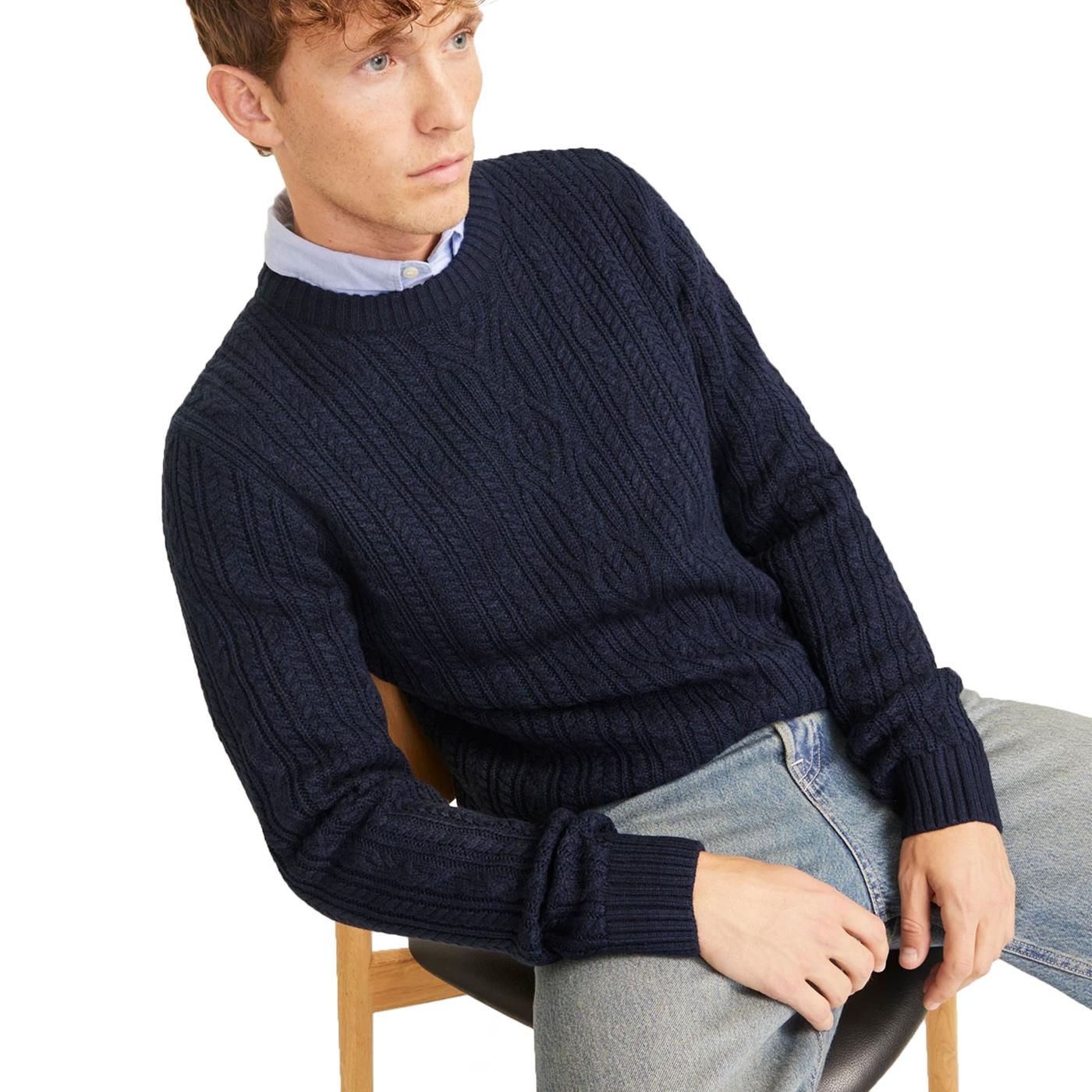 Jack & Jones BluDiogo Cable Knit Night Sky - 12259700NS