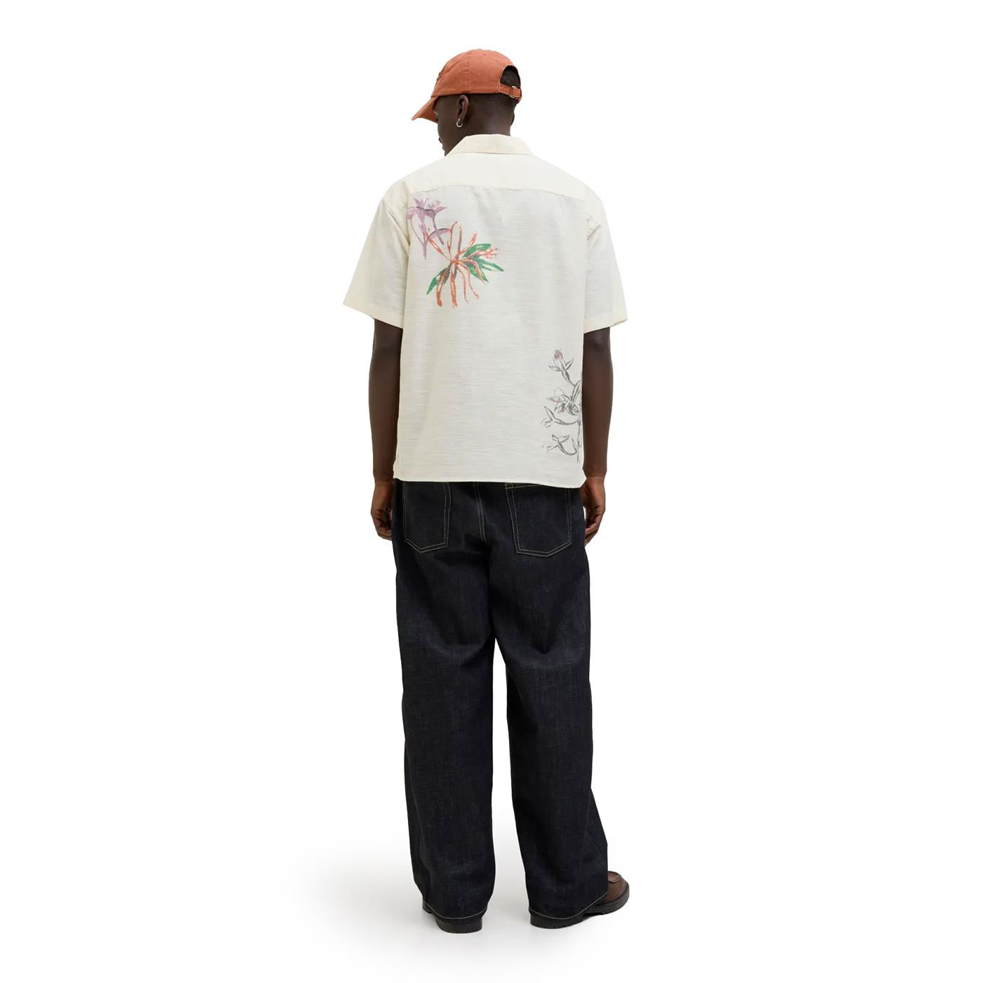 Jack & Jones Luke Retiro AOP Shirt SS Antique White - 12271108AW