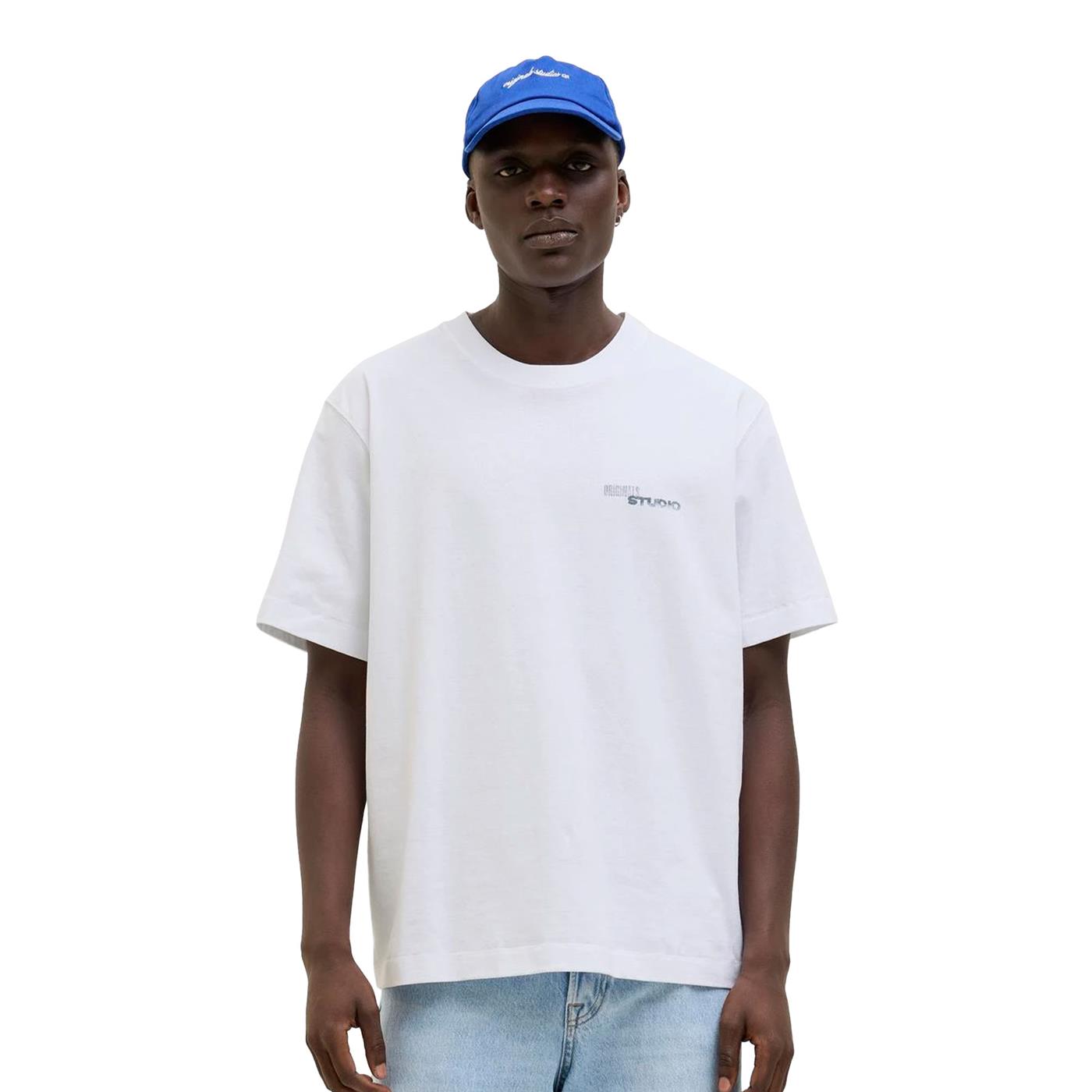 Jack & Jones Retiro Back Tee SS Crew Neck Bright White - 12273160BW