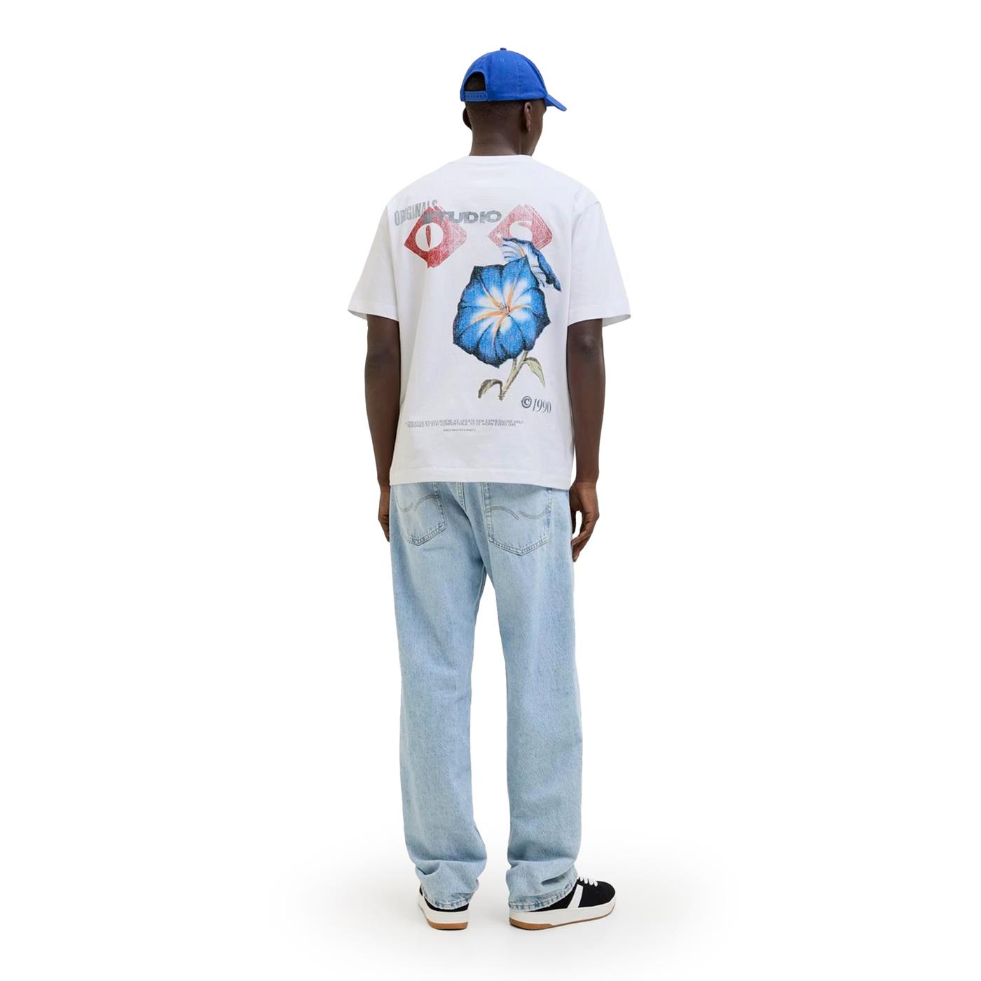 Jack & Jones Retiro Back Tee SS Crew Neck Bright White - 12273160BW