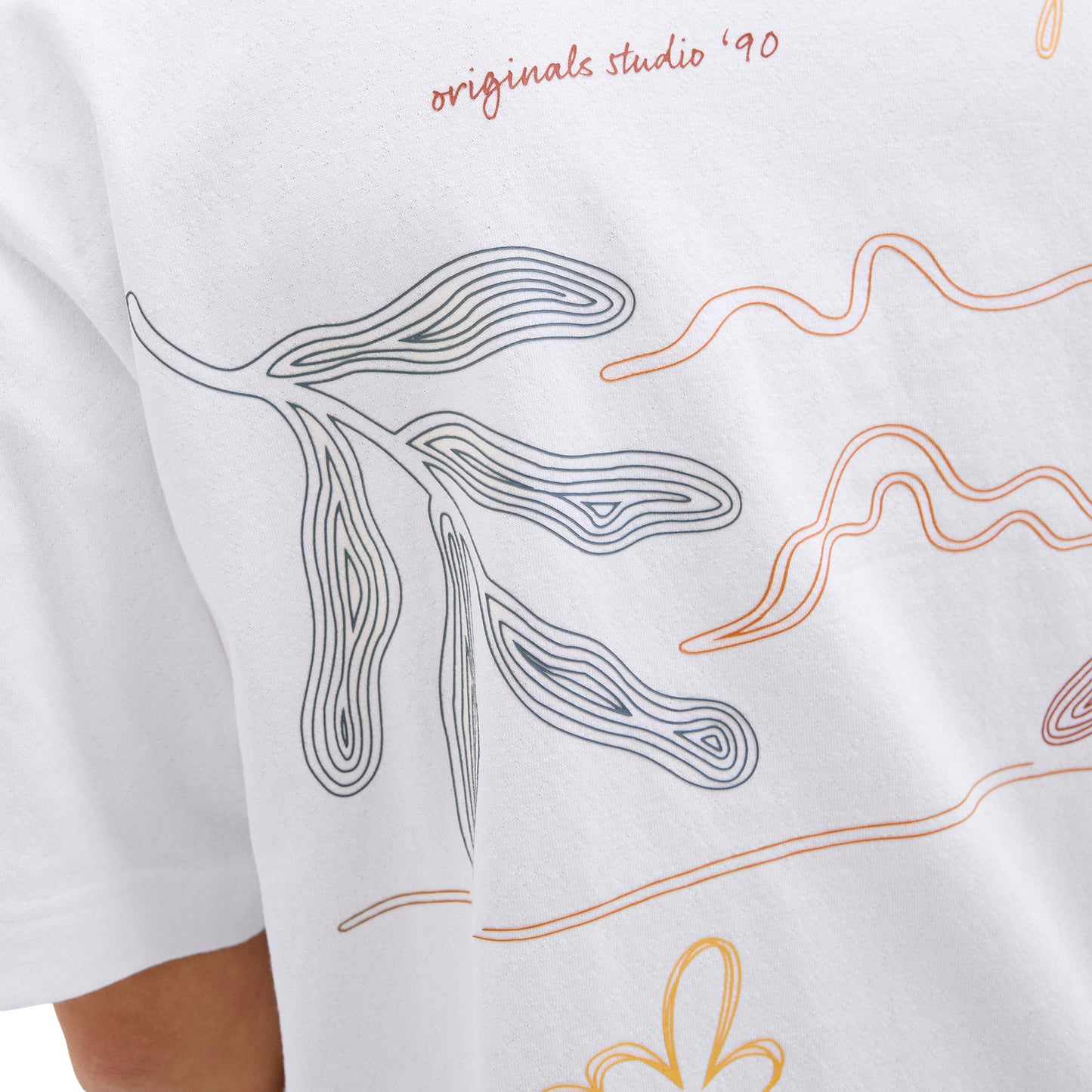 Jack & Jones Marraskesh Sketch Tee SS Crew Neck Bright White - 12273388BW