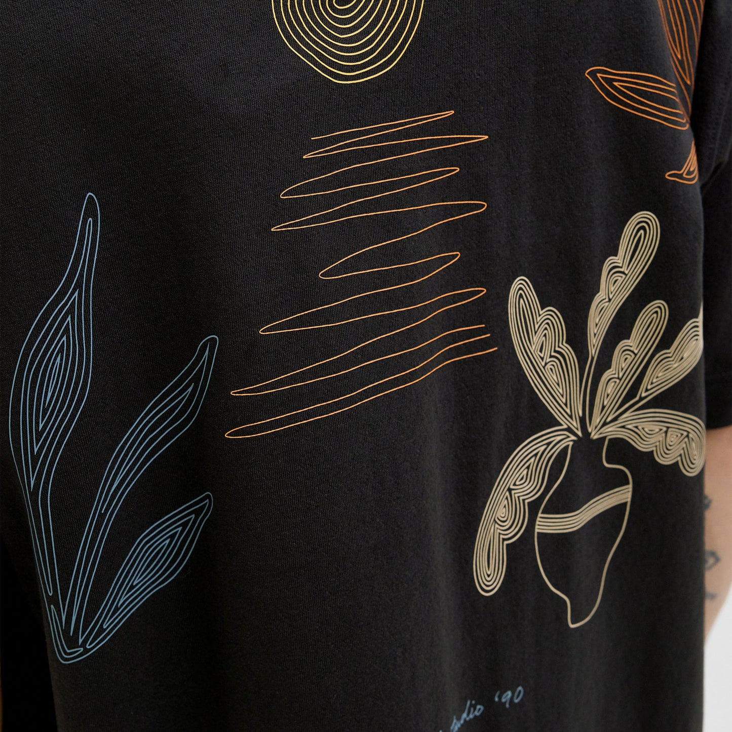 Jack & Jones Marraskesh Sketch Tee SS Crew Neck Black - 12273388B