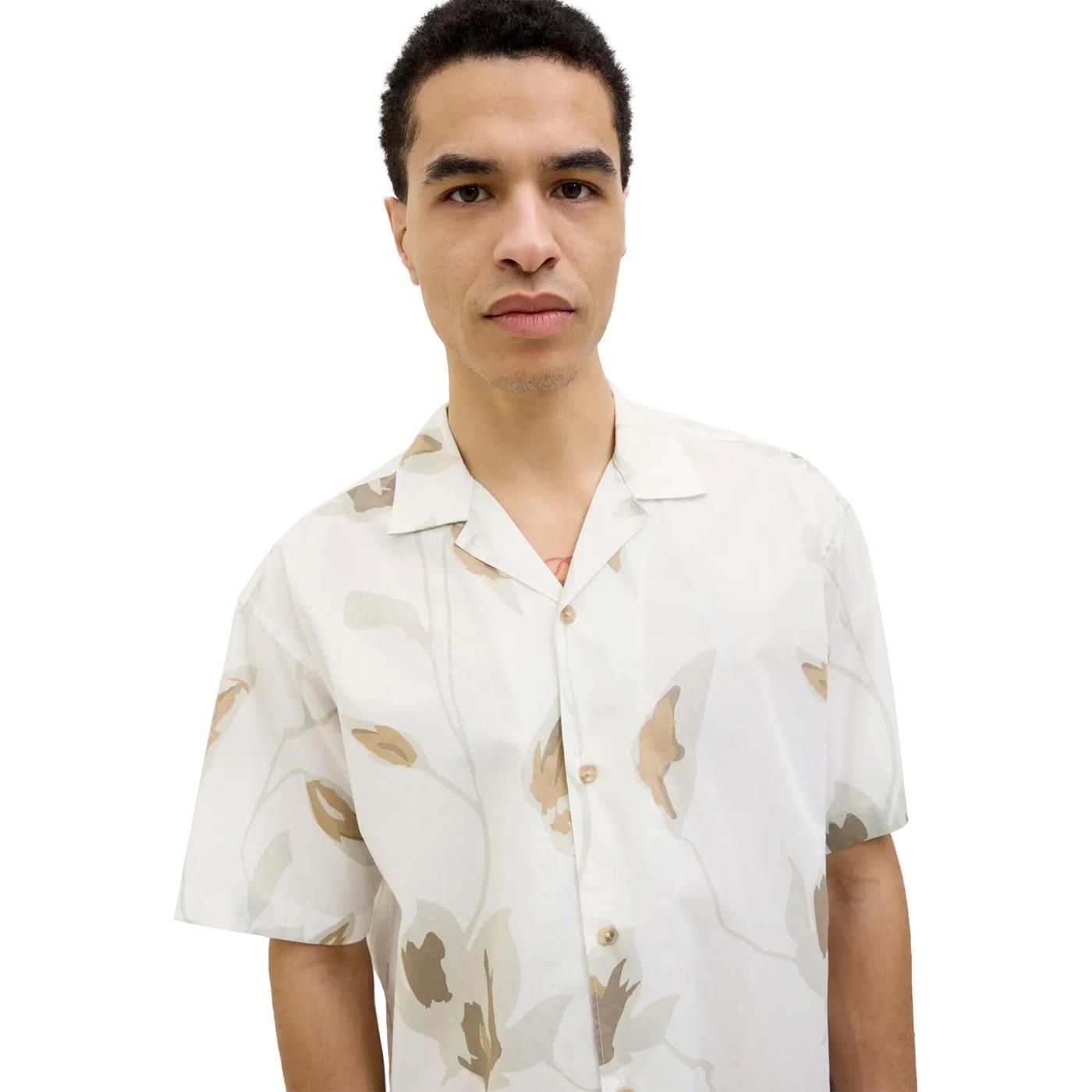 Jack & Jones Blapalermo Print Resort S/S Shirt Cloud Dancer - 12274927CD