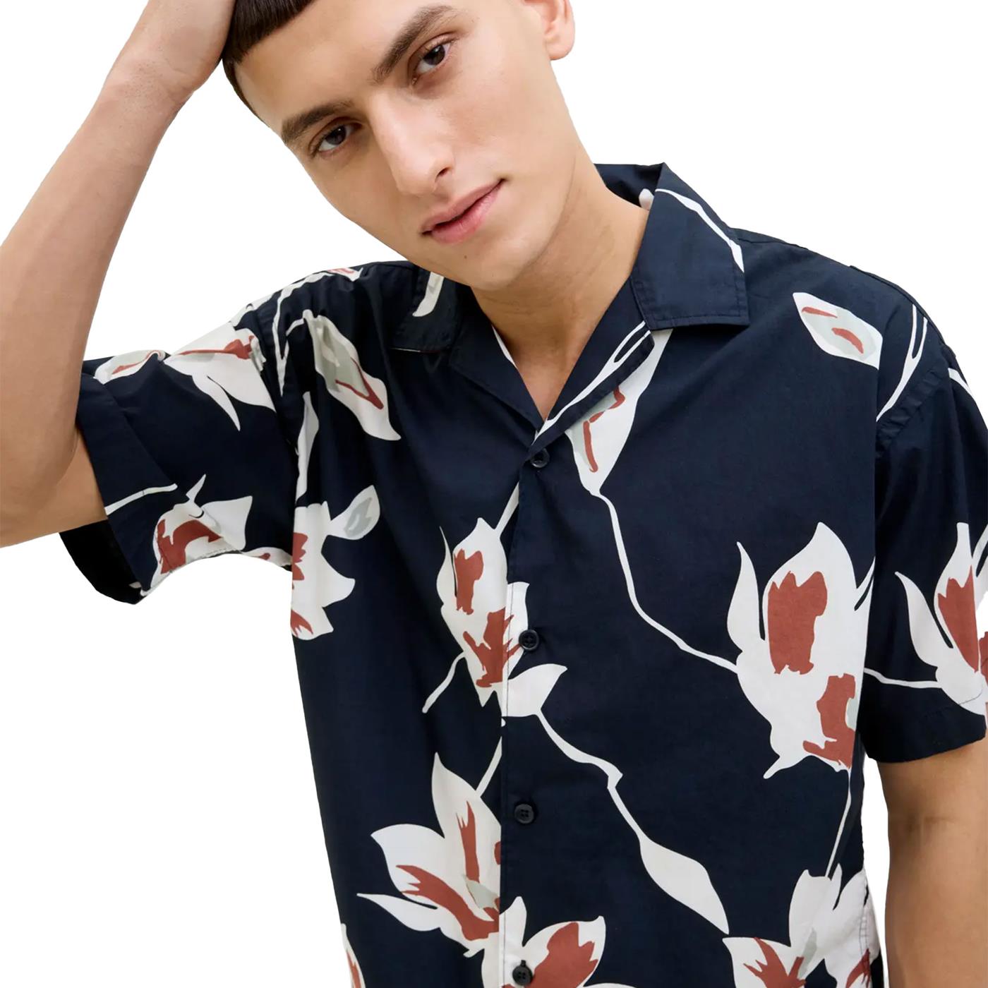 Jack & Jones Blapalermo Print Resort S/S Shirt Night Sky - 12274927NS
