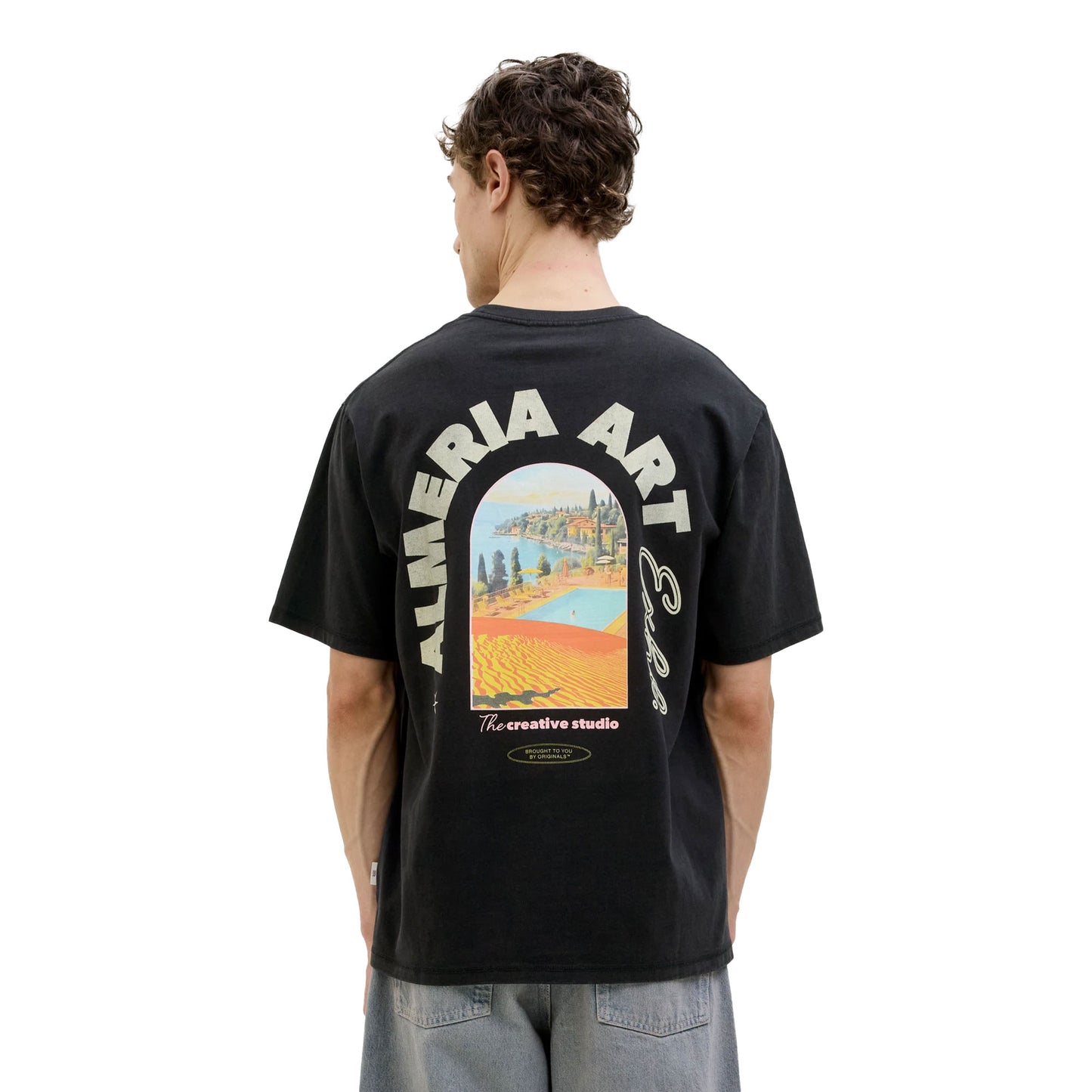 Jack & Jones Almeria World Tee SS Crew Neck Black - 12276785B