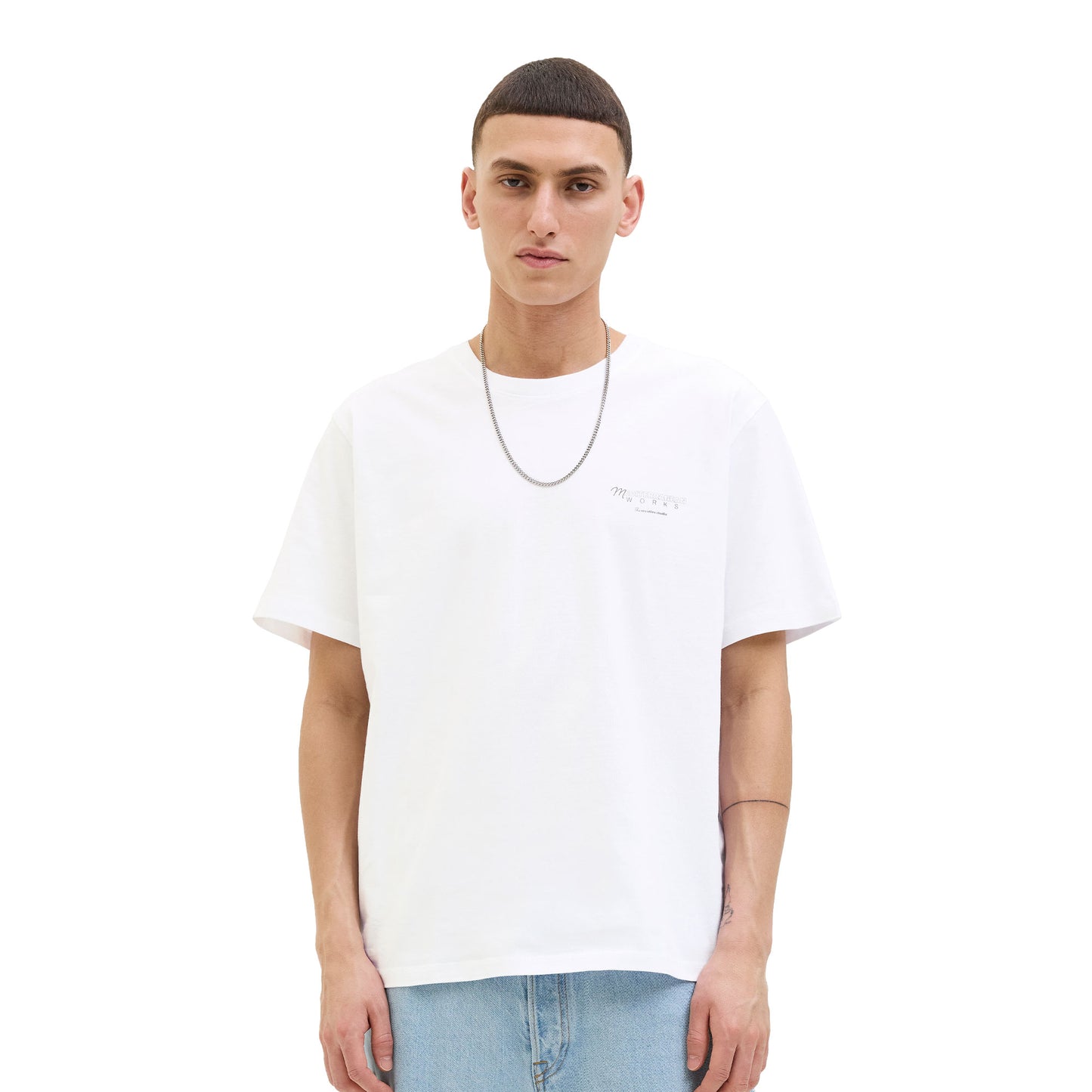 Jack & Jones Almeria World Tee SS Crew Neck Bright White - 12276785BW