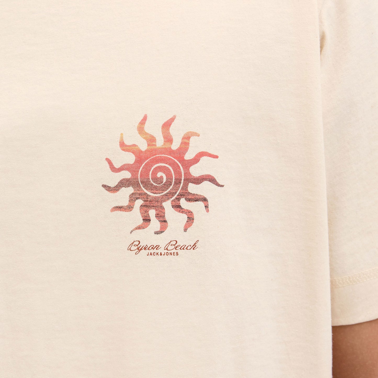 Jack & Jones Canggu Summer Picture Tee SS Ecru - 12277229E