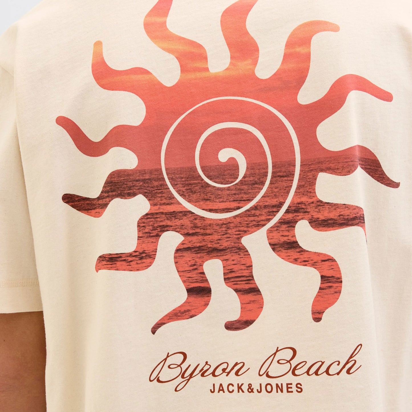 Jack & Jones Canggu Summer Picture Tee SS Ecru - 12277229E