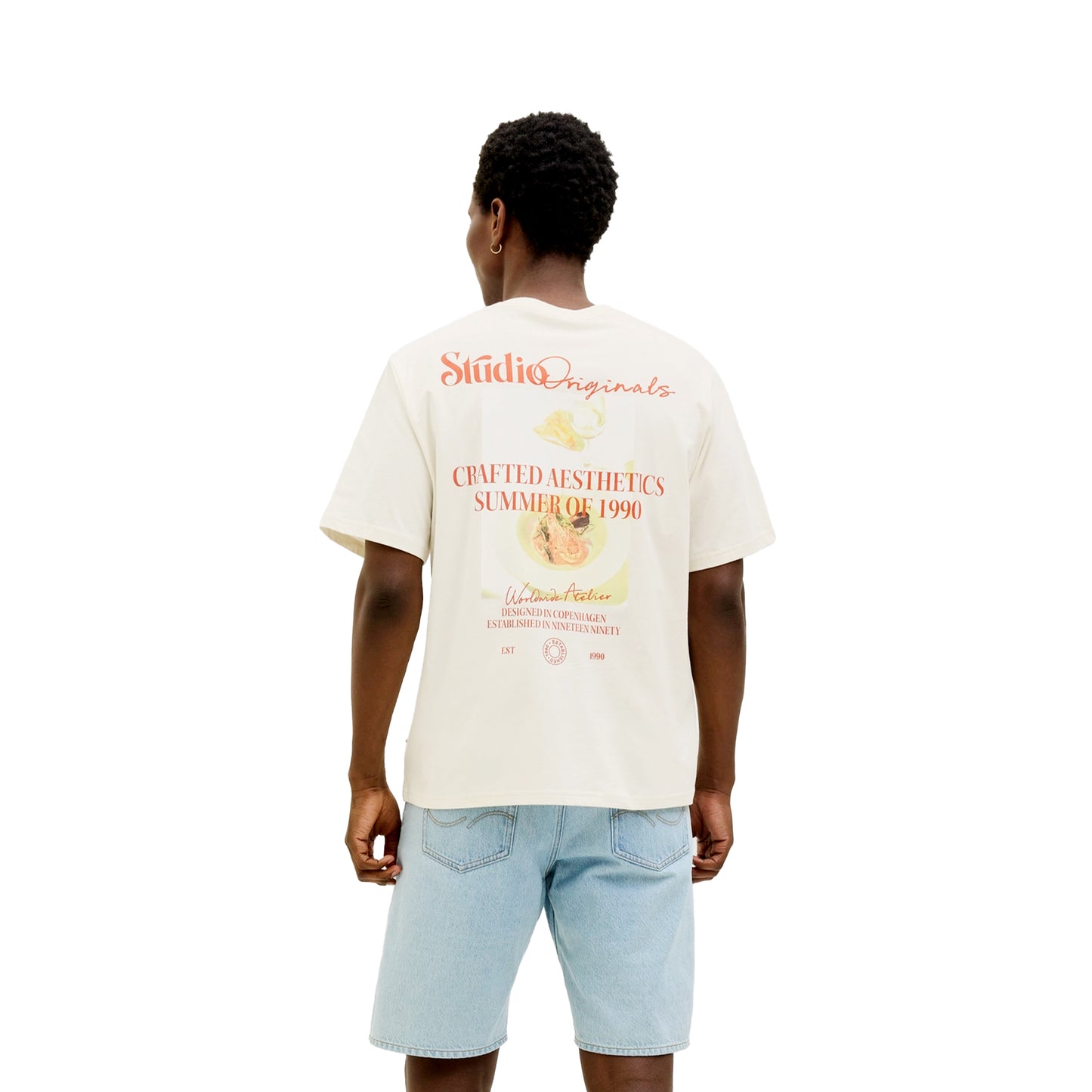 Jack & Jones Acapulco Photo Back Tee SS Antique White - 12277563AW