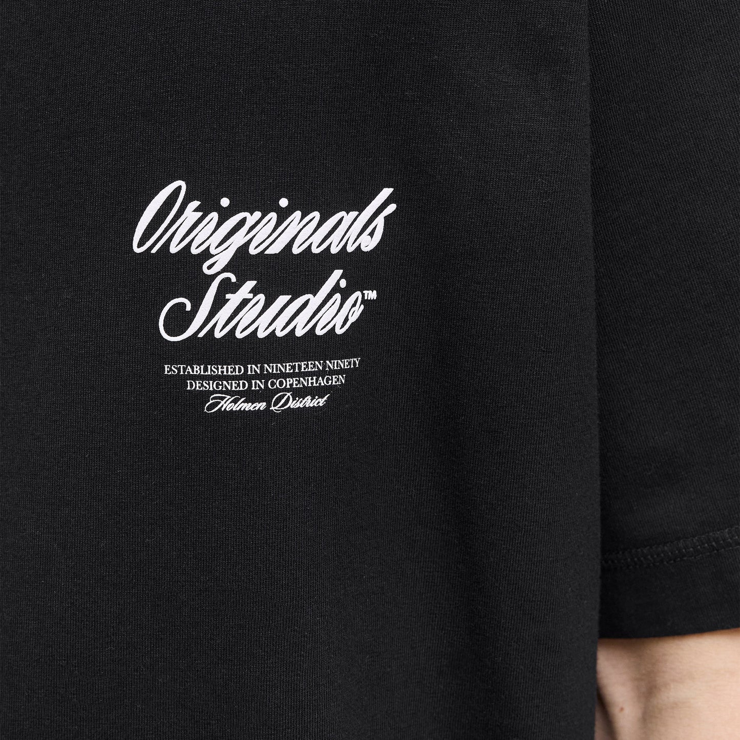 Jack & Jones Norrebro Typo Tee SS Crew Neck Black - 12282898B