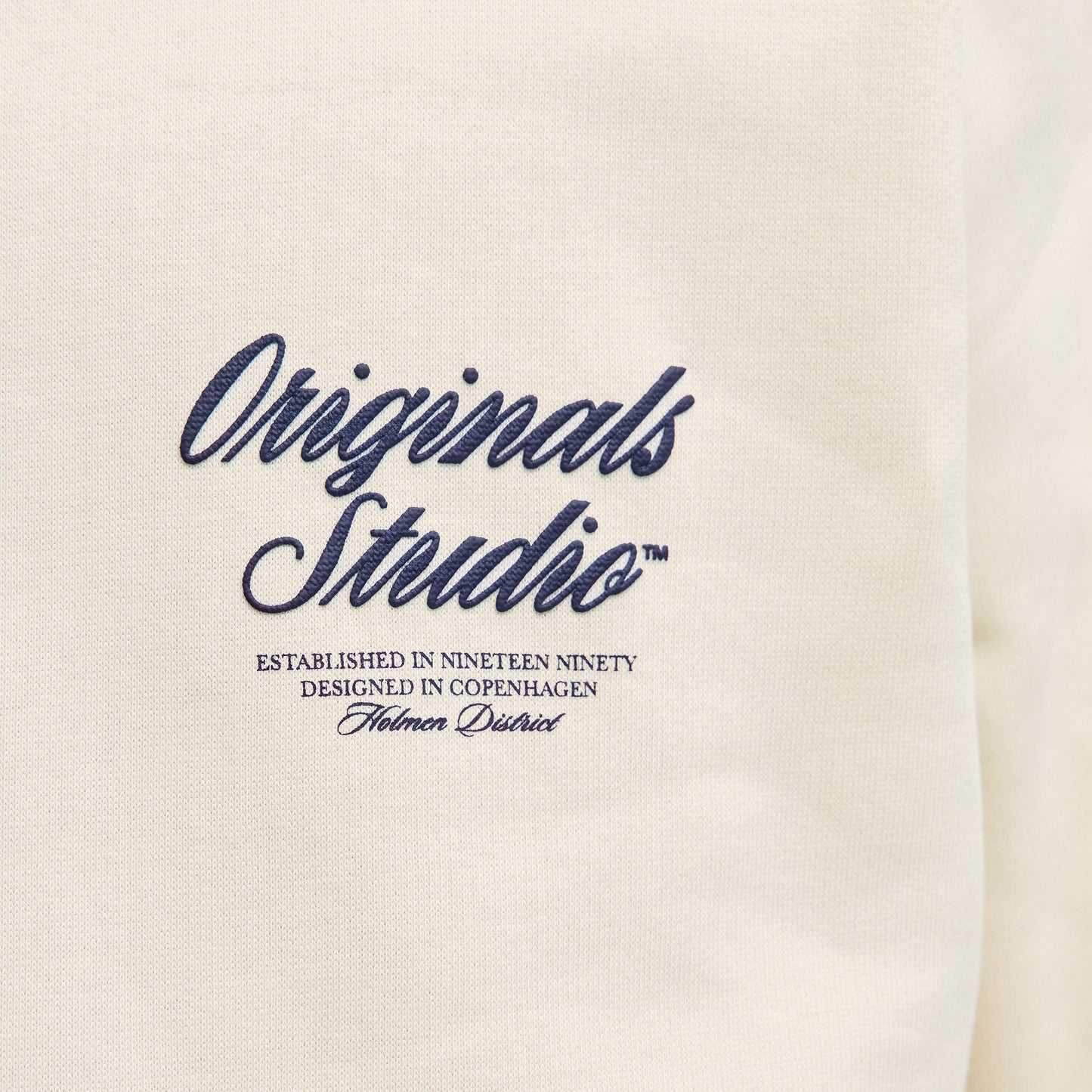 Jack & Jones Norrebro Typo Back Sweat Hood Antique White - 12283054AW