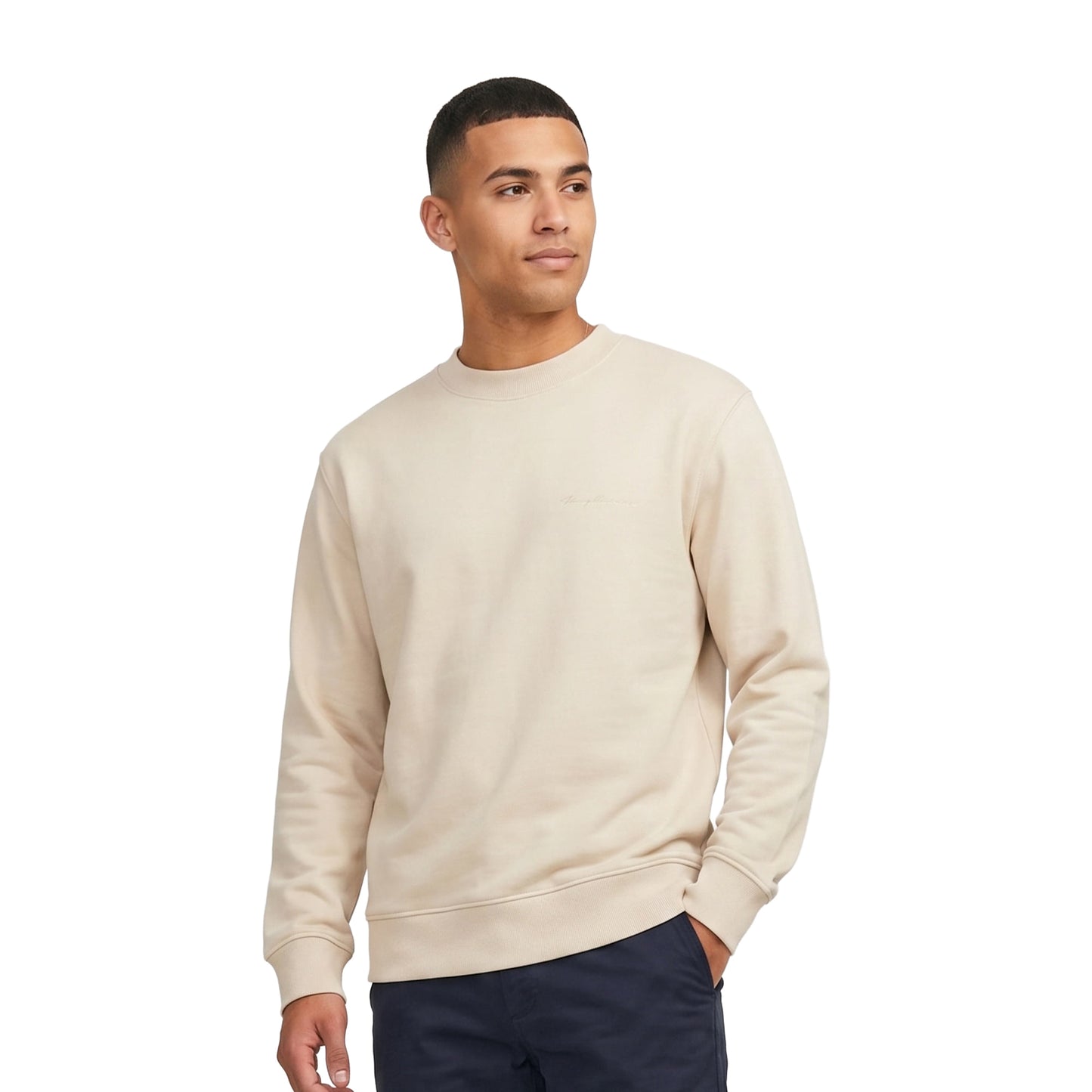 Jack & Jones Owen Branding Crewneck Sweat Ancient Scroll - 12292205AS