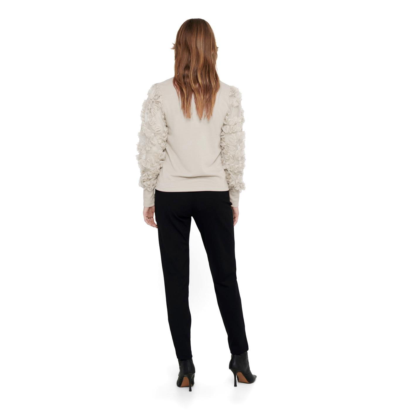 JDY Fairview L/S Sweat Whitecap Gray - 15220558WG