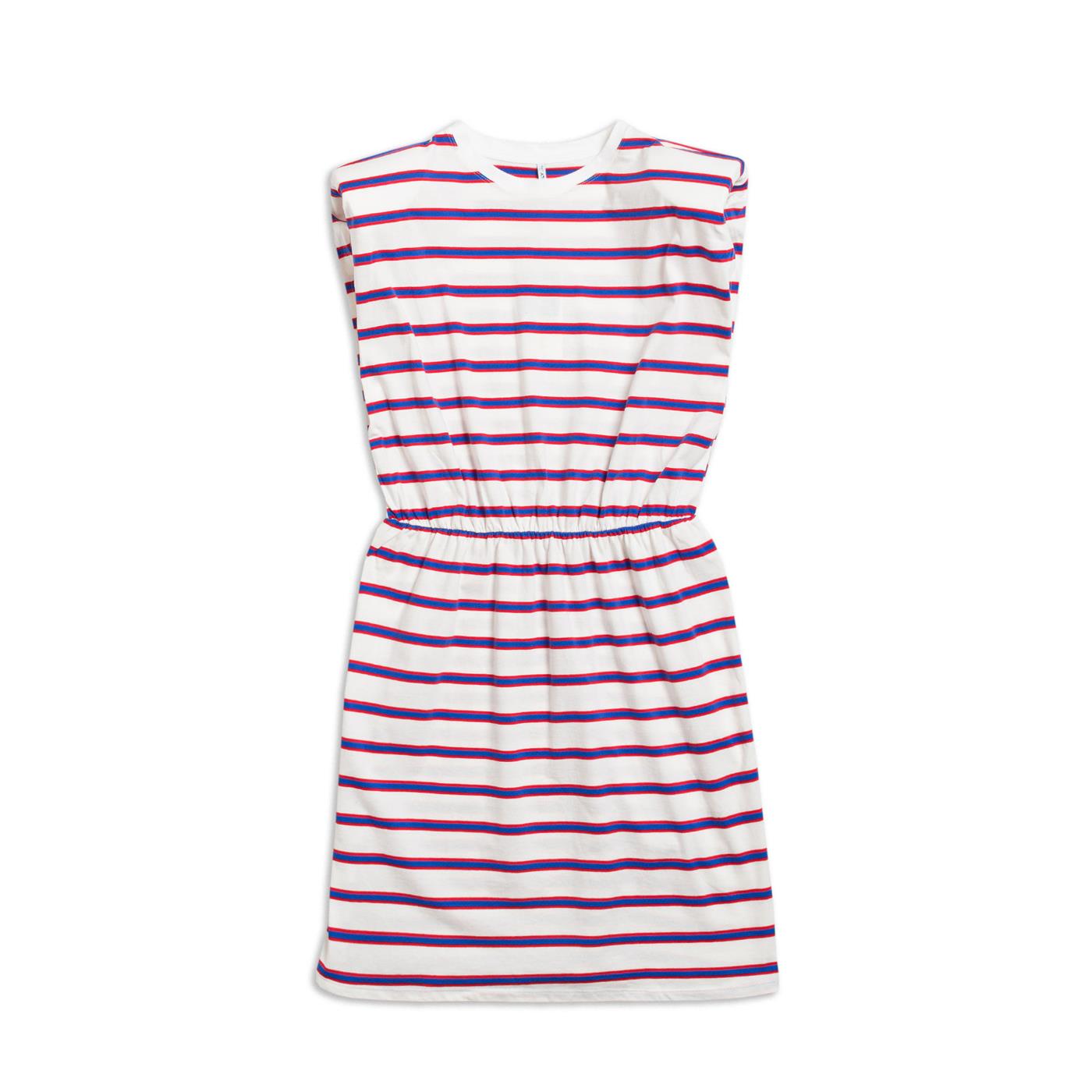 Only Jen Life S/L Shoulderpad Dress Cloud Dancer/D. Blue - 15231445CDDB