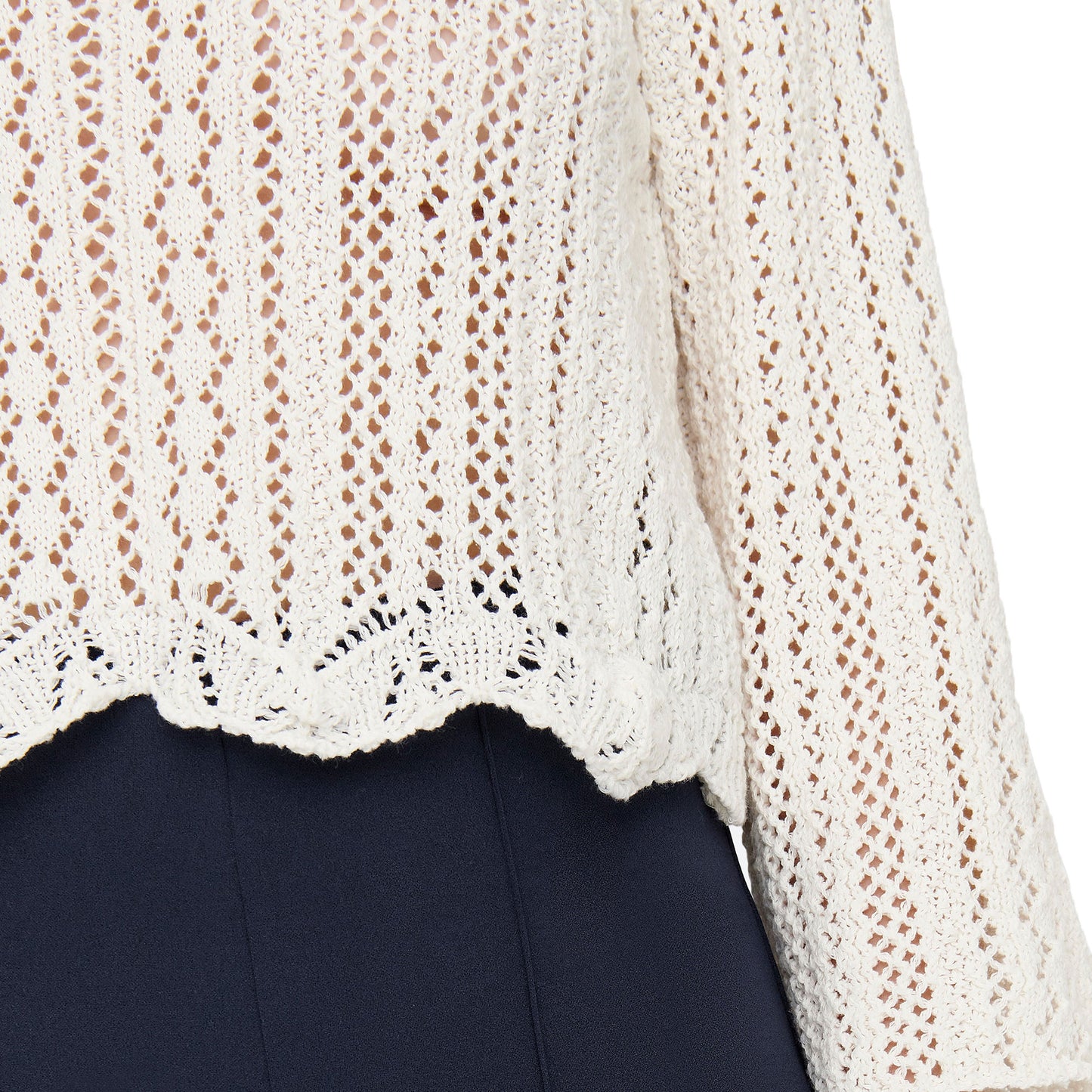 Only Nola 3/4 Pullover Knit Cloud Dancer - 15233173CD