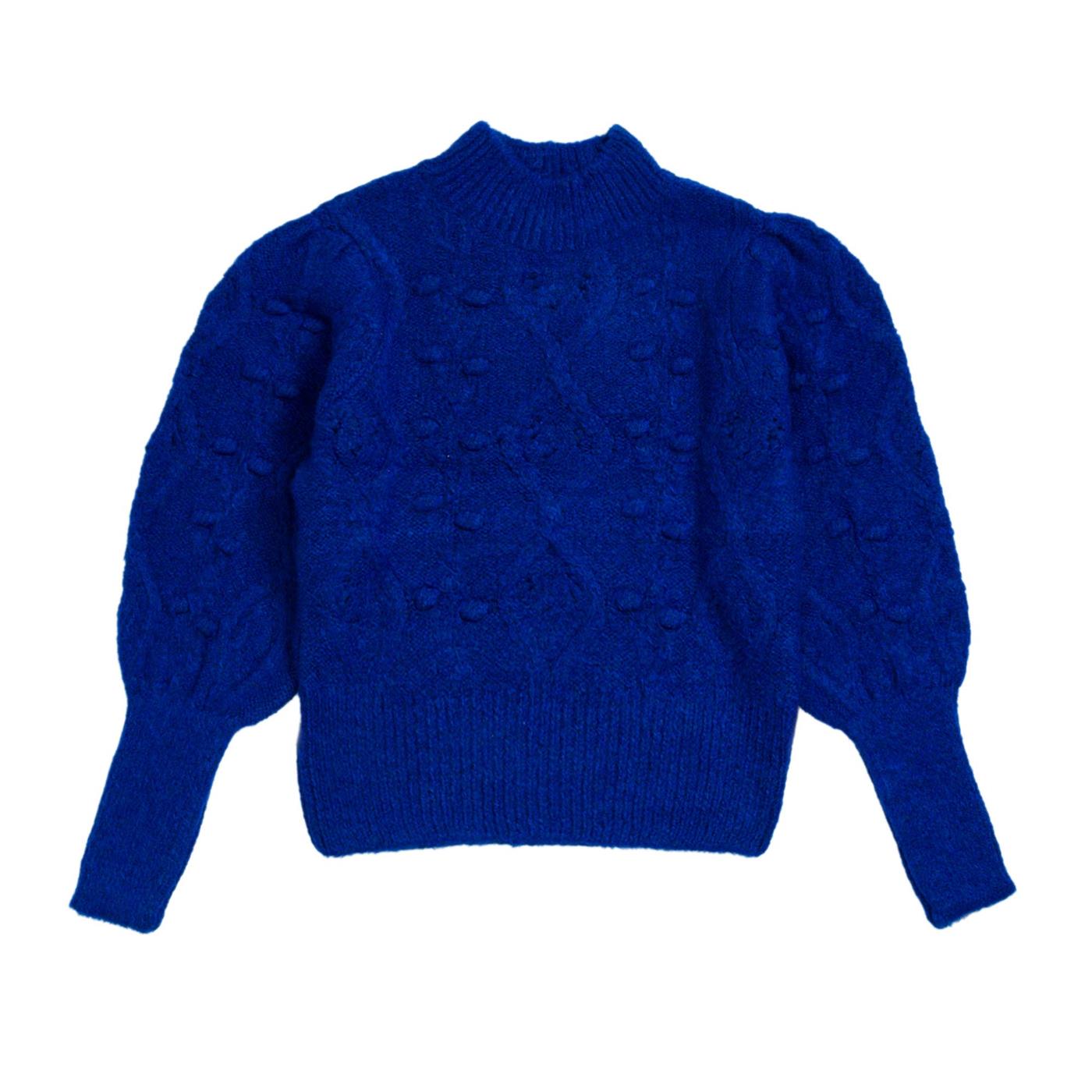 Only Poppy L/S Highneck Pullover Knit Bluing - 15236150B