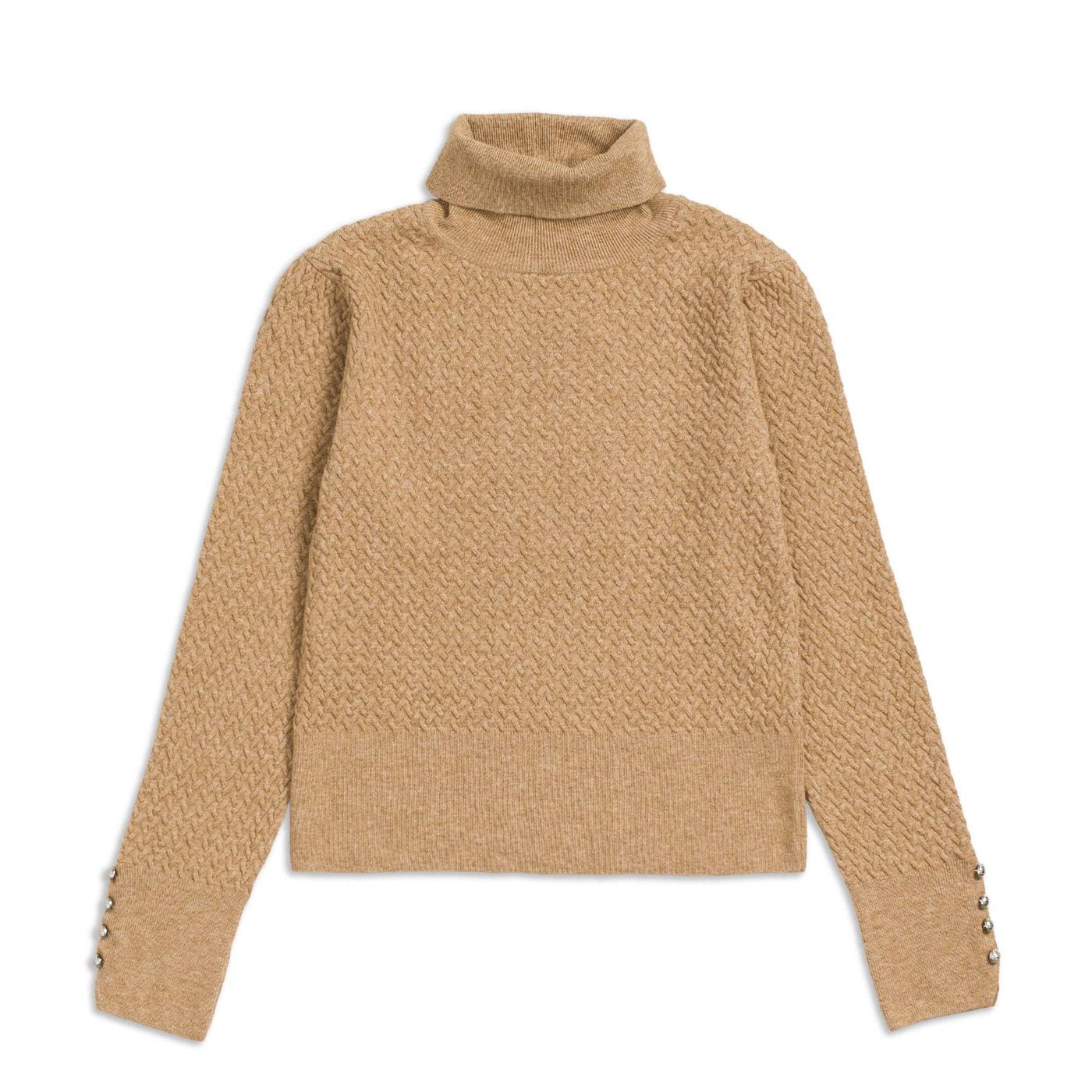 Only Lorena L/S Rollneck Pullover Knit Tannin - 15239563T