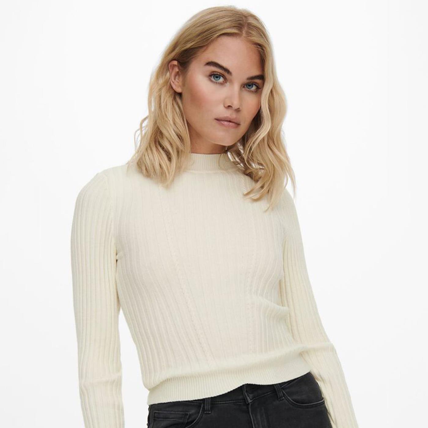 Only Lorena Power Shoulder Pullover Knit Tofu - 15239697T