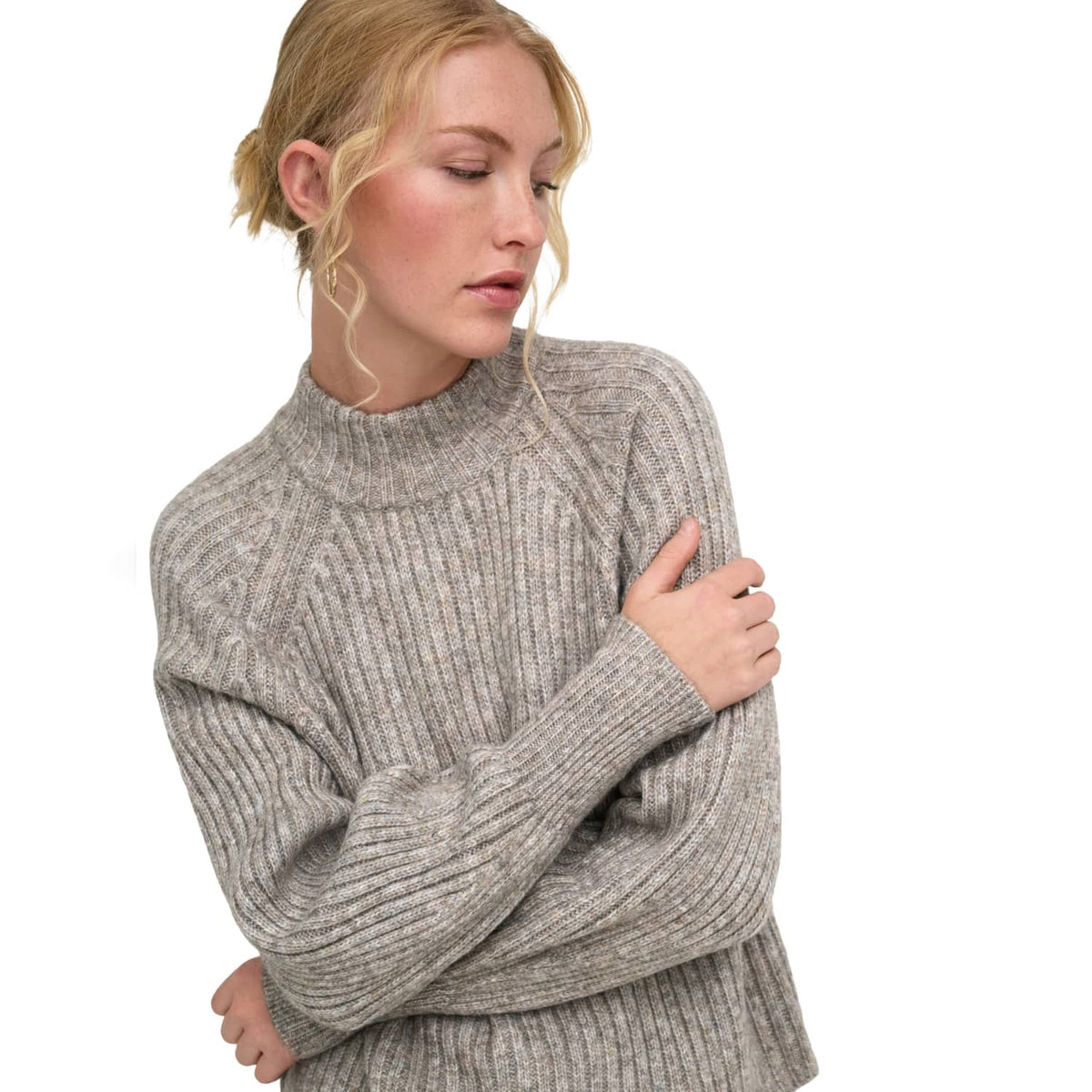 Only Kalibu L/S Pullover Knit Silver Mink - 15248289SM