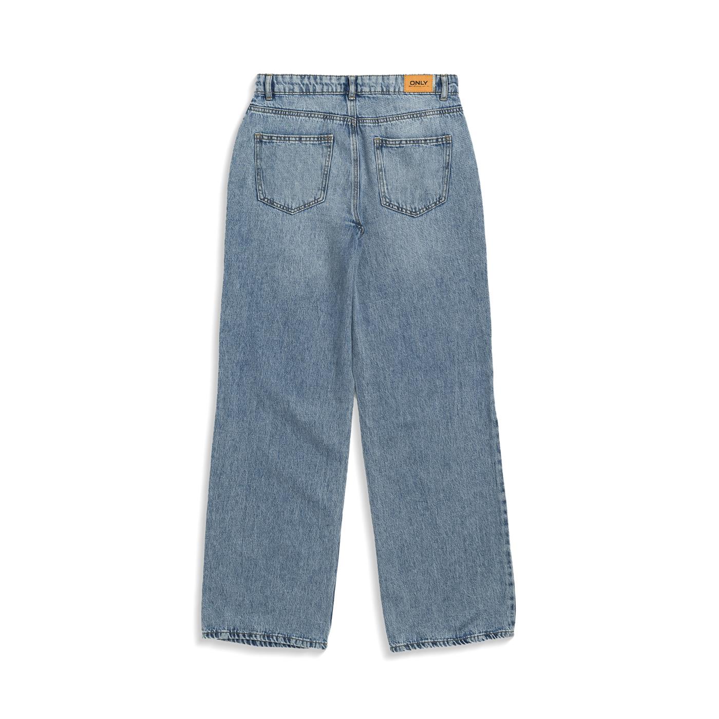 Only Molly Life HW Wide Dnm Dest BJ367 Light Blue Denim - 15249721LBD