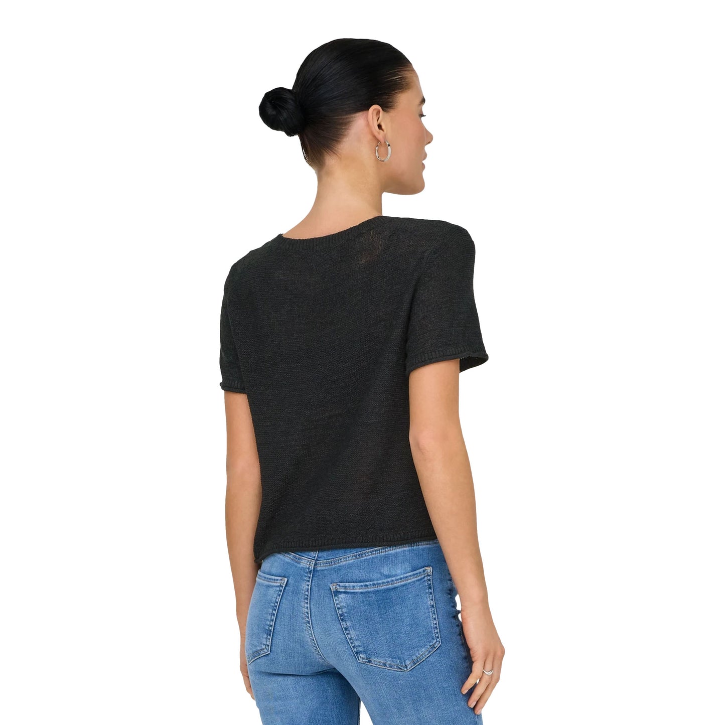 Only Sunny S/S Pullover Knit Black - 15254282B