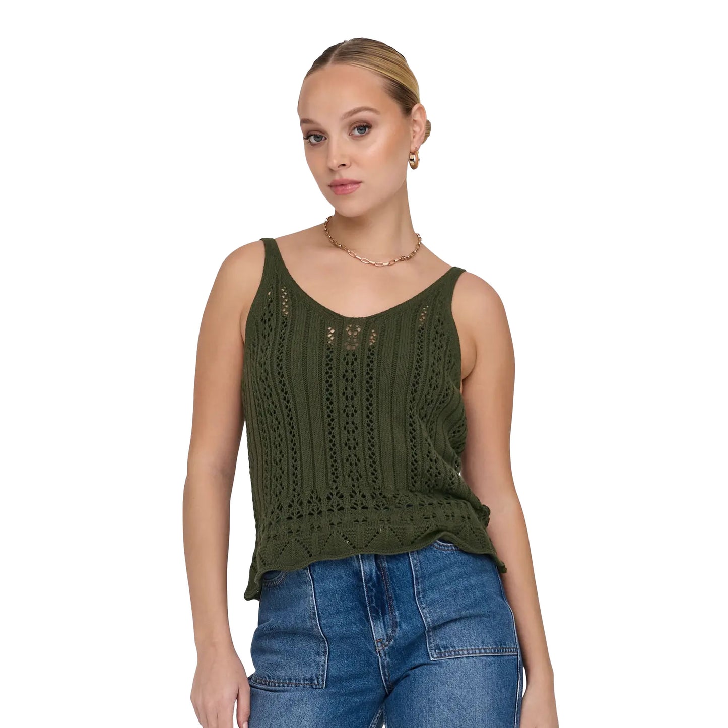 Only Lyzet Life S/L Top Knt Forest Night - 15277573FN