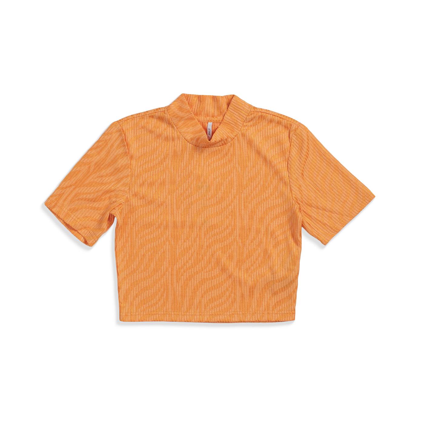Only Alma S/S Highneck Cropped Top Apricot - 15285995A