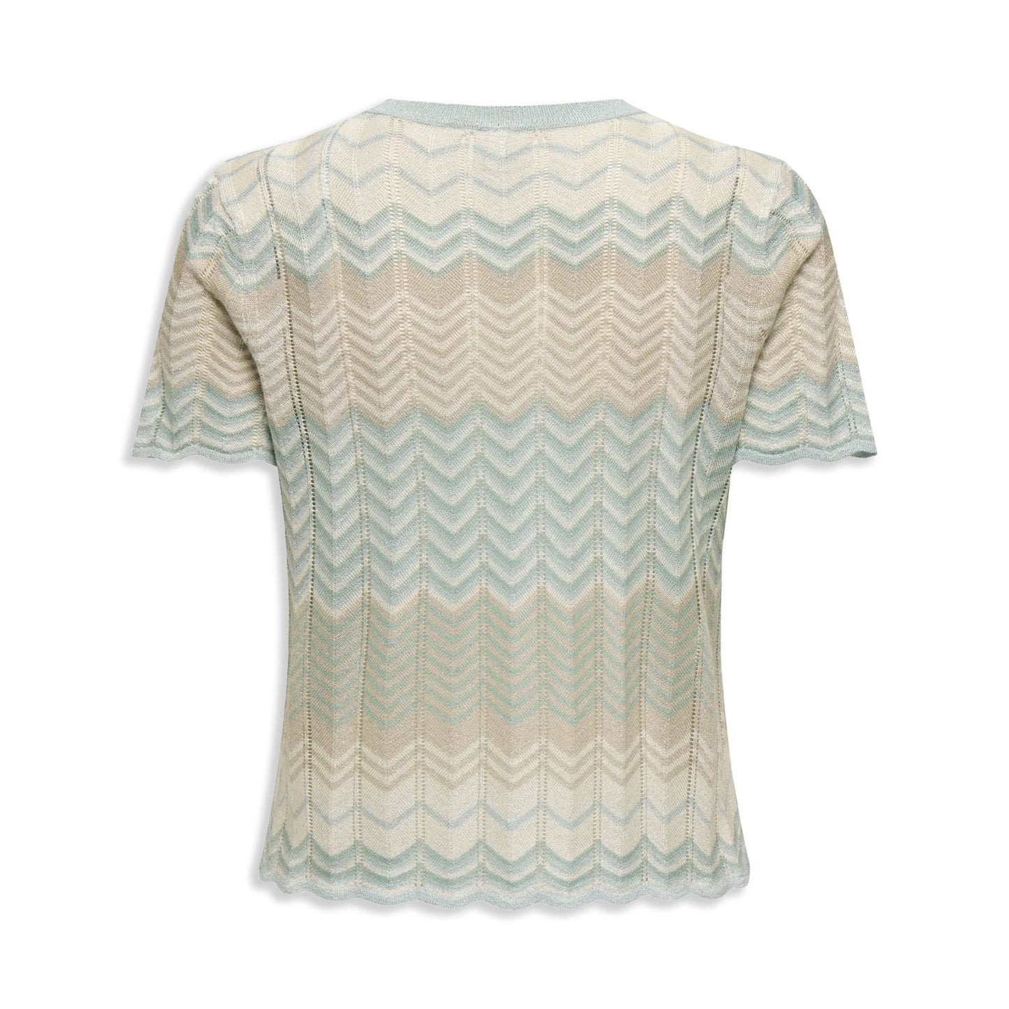 Only Alvira Life SS Glitter O-Neck Knt Cloud Blue/Cloud Blue - 15288558CD
