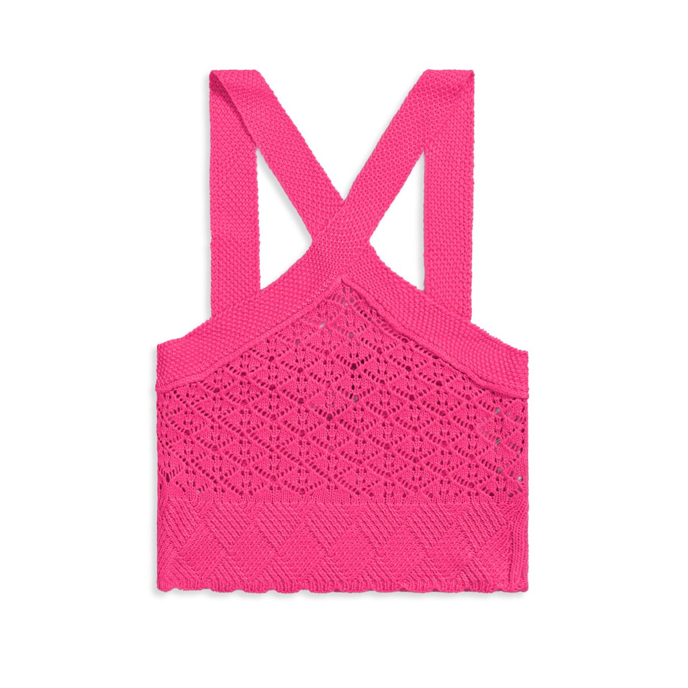 JDY Sun S/L Halterneck Top Knit Carmine Rose - 15291815CR