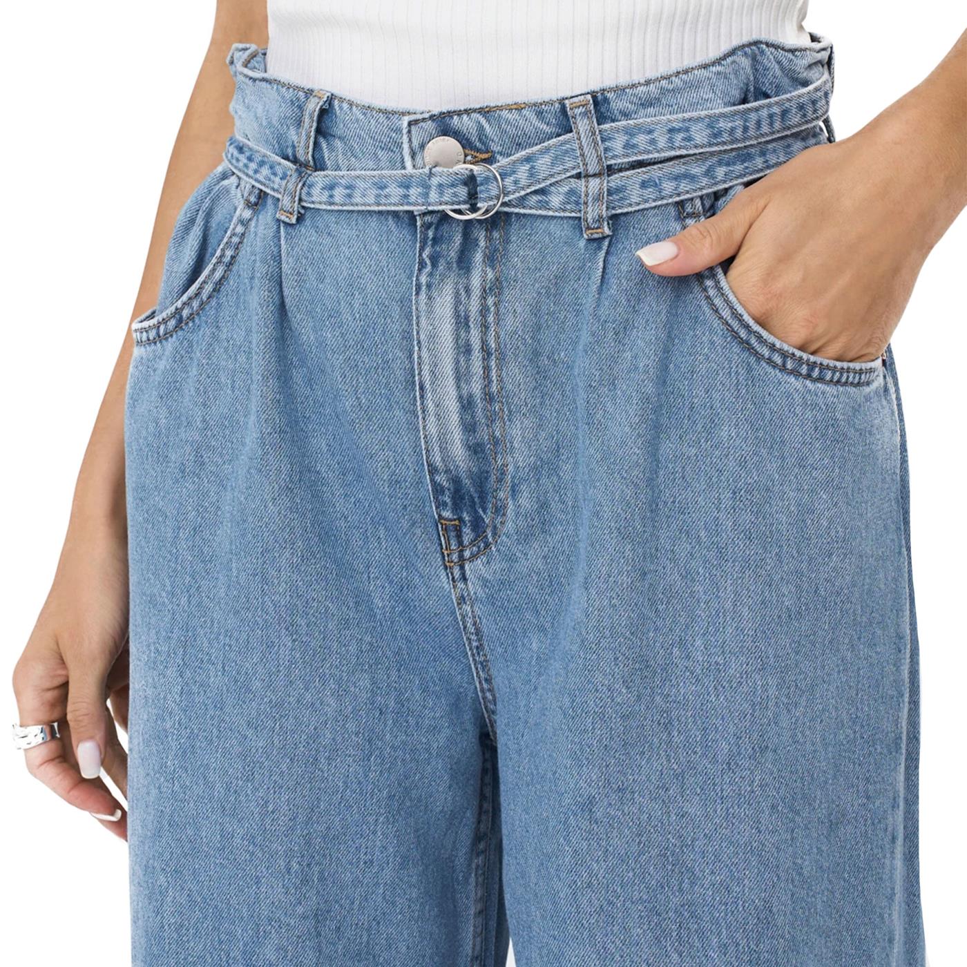 Only Emma HW Loose Wide Belt Dnm Medium Blue Denim - 15297074MBD