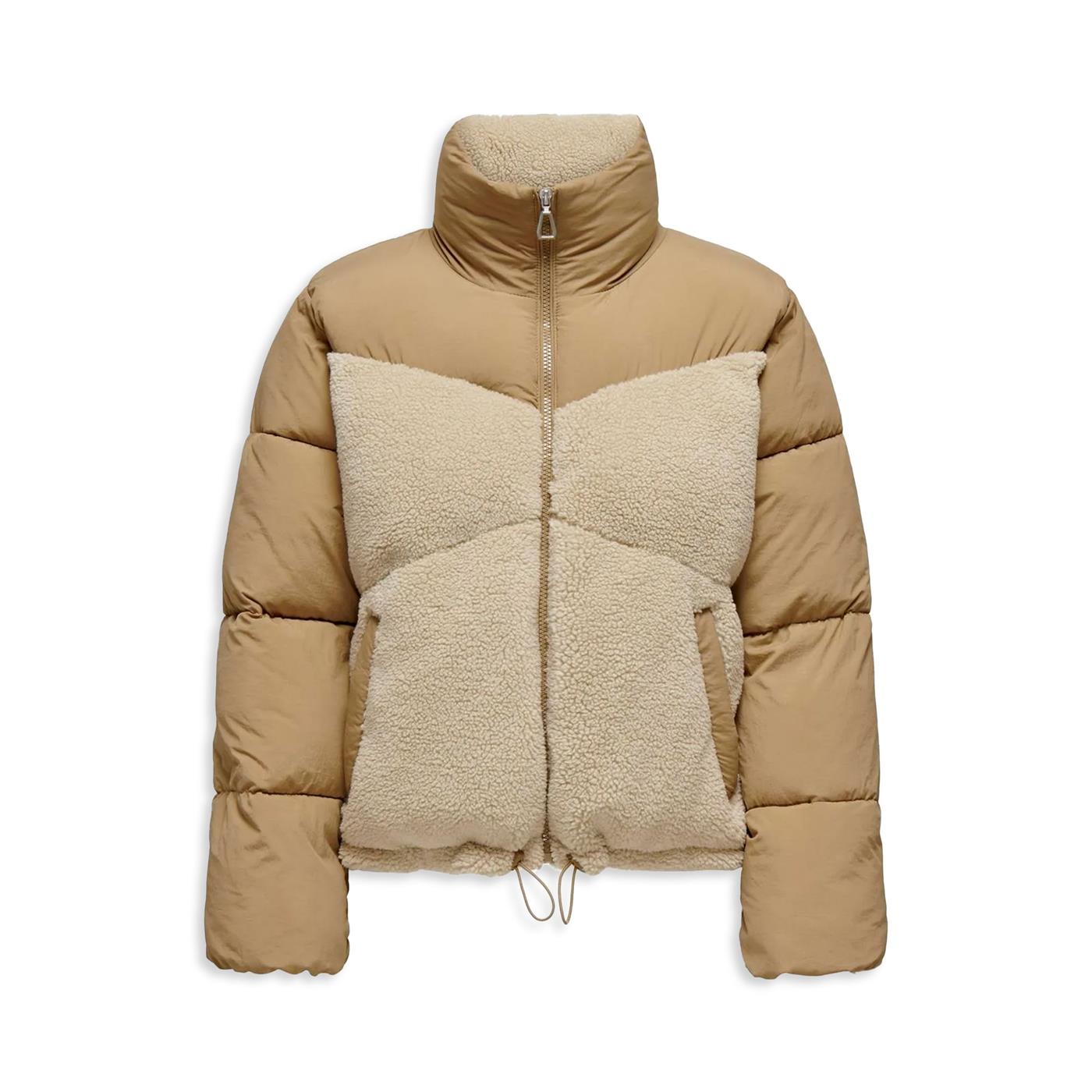 Only Siena Teddy Mix Puffer Brown Rice - 15322083BR