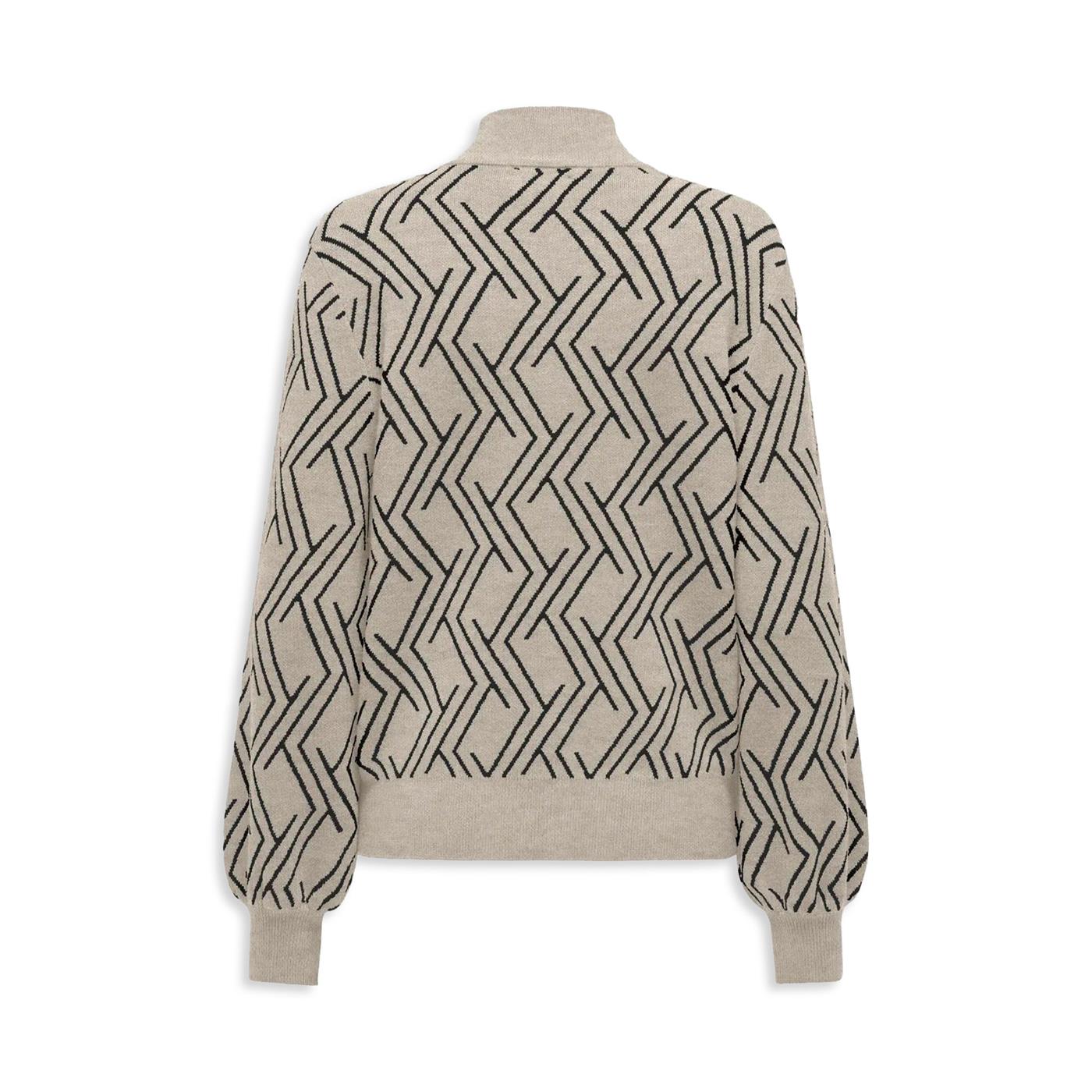 Only Anny LS Jacquard O-Neck Knit Birch - 15327635B