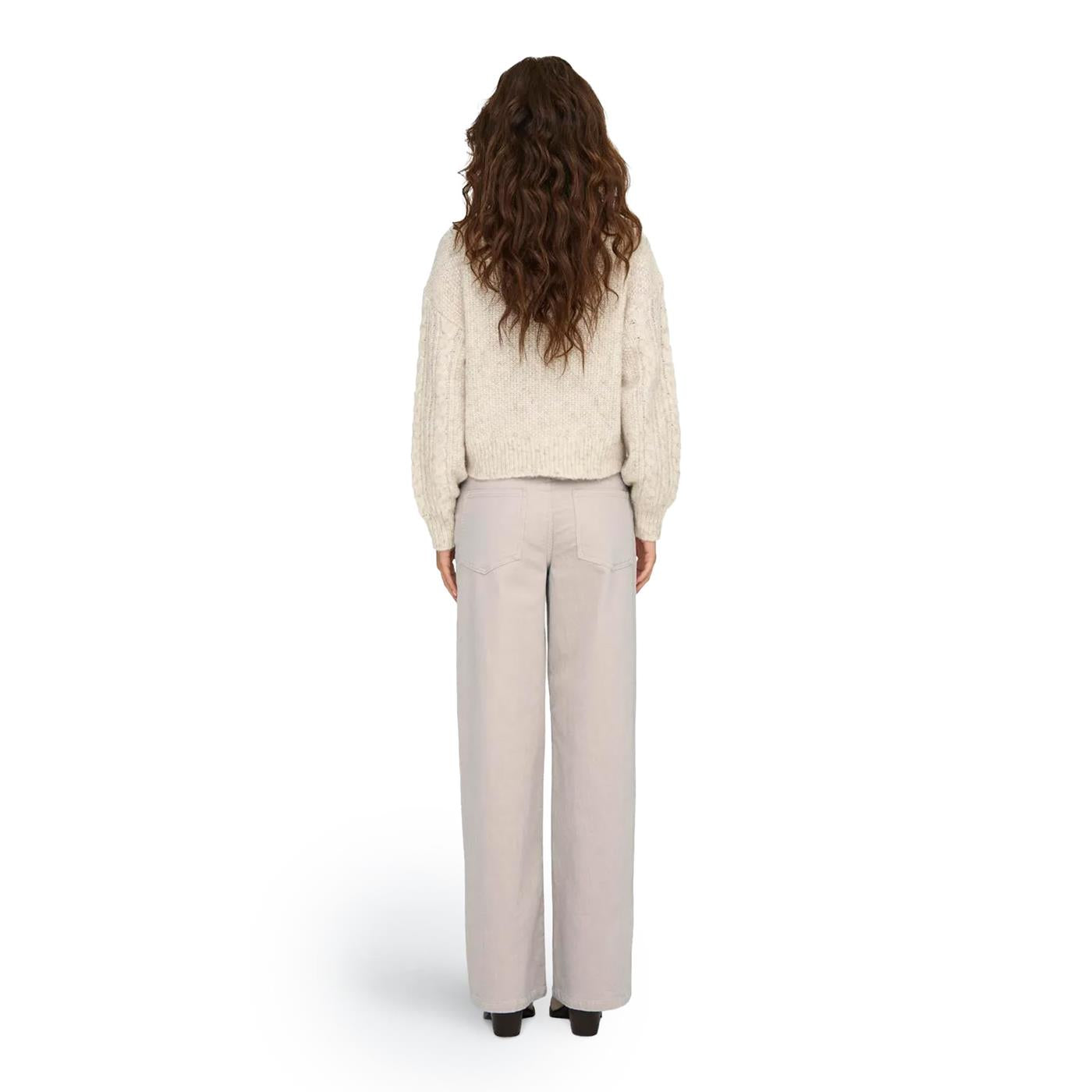 Only Ida Life LS High Neck Knit Birch - 15327651B
