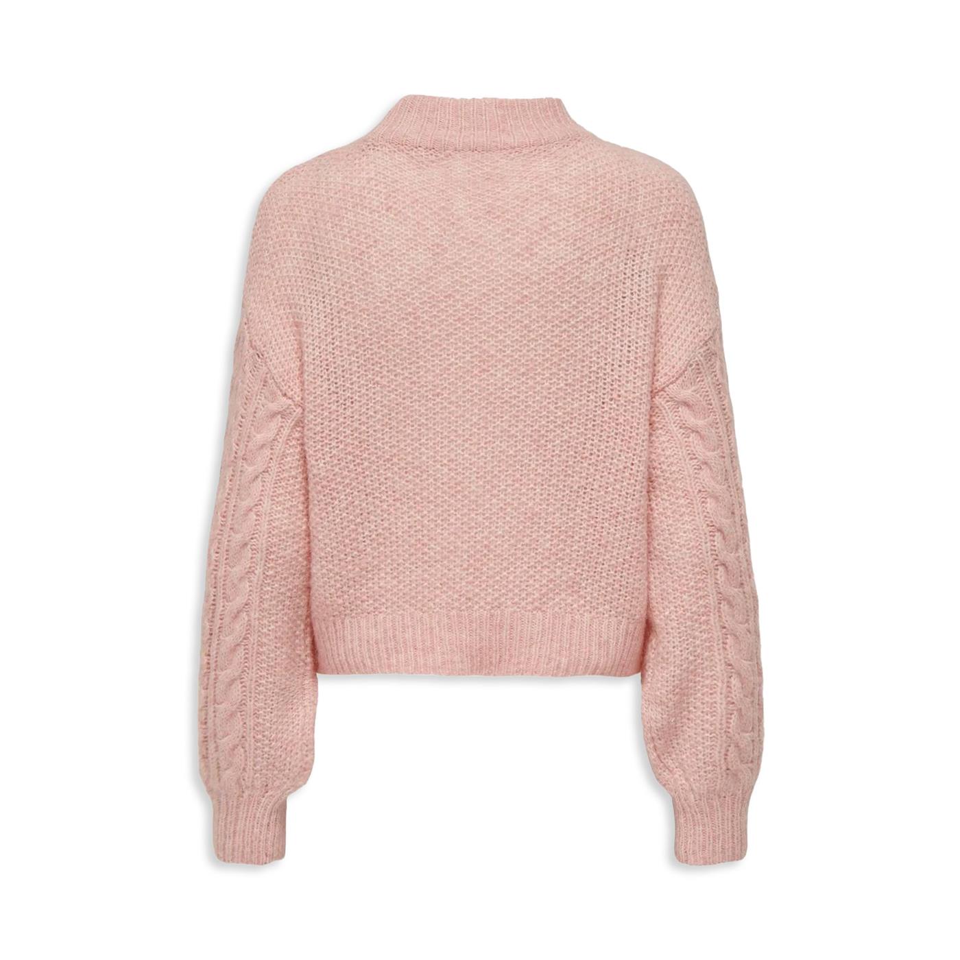 Only Ida Life LS High Neck Knit Silver Pink - 15327651SP