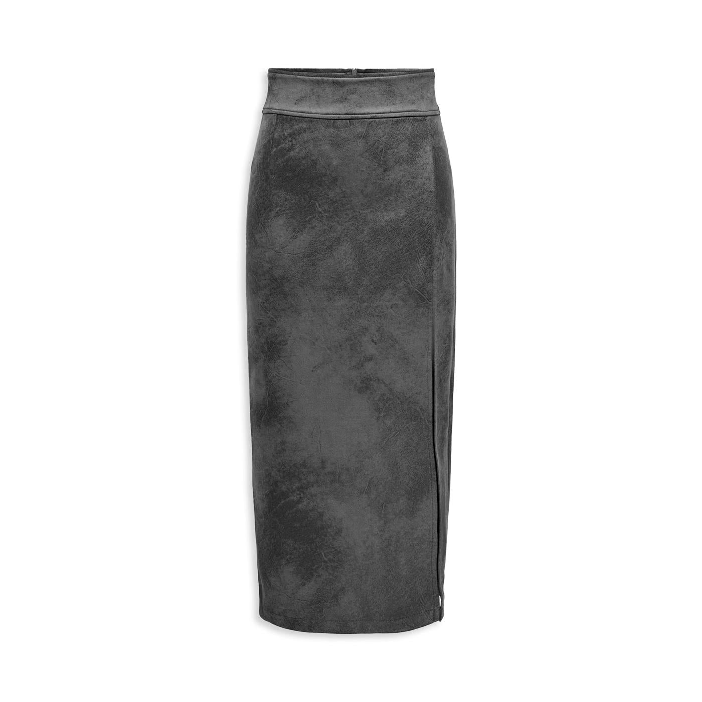 Only Paris Faux Suede HW Skirt Phantom - 15330036P