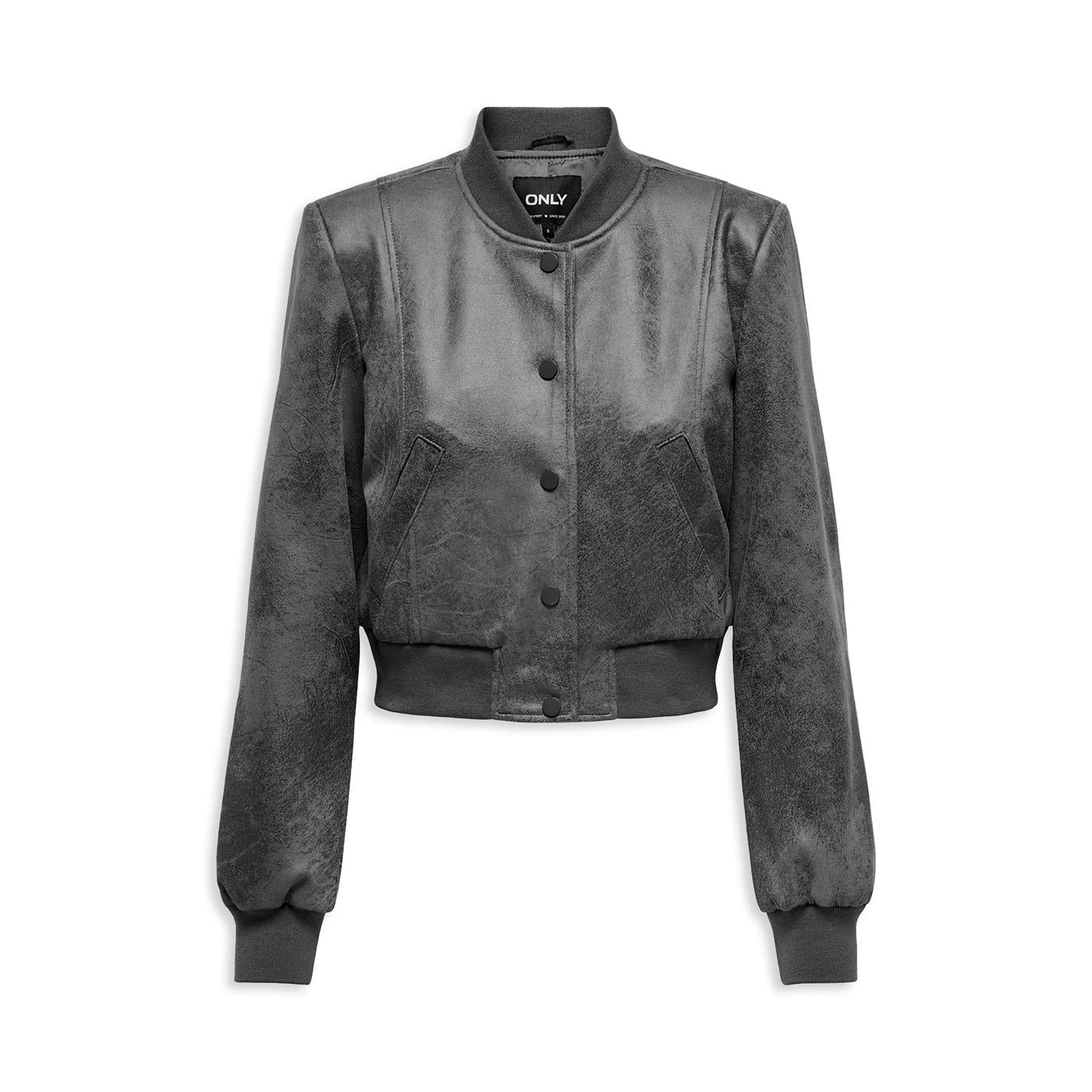 Only Paris Faux Suede Bomber Phantom - 15330040P