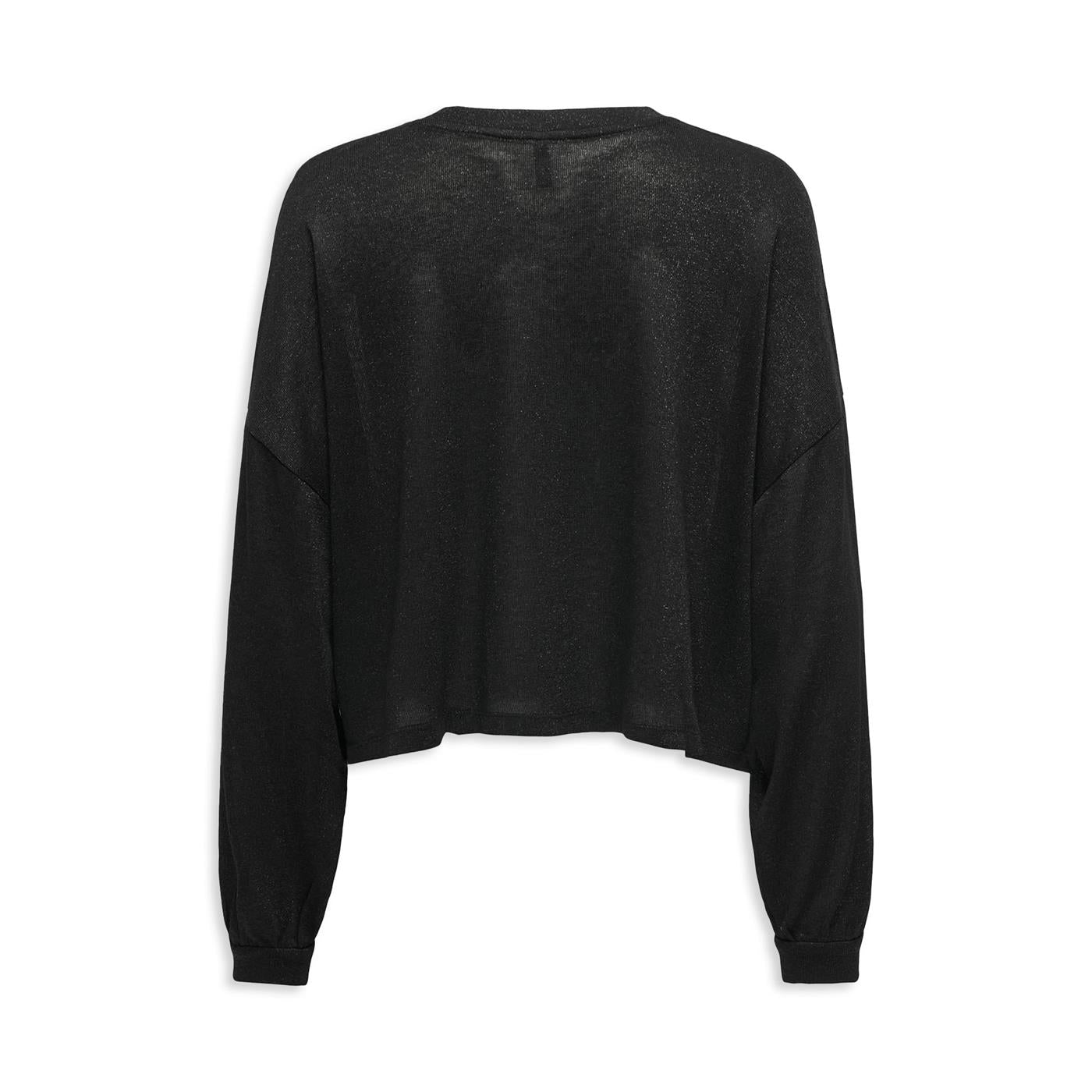 Only Amber L/S Loose Glitter Top Black - 15330649B