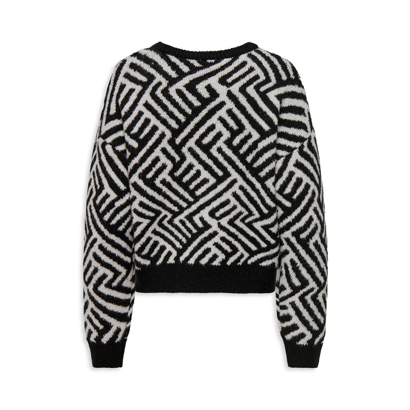 Only Tara Life LS JQ O-Neck Knit Black - 15331340B
